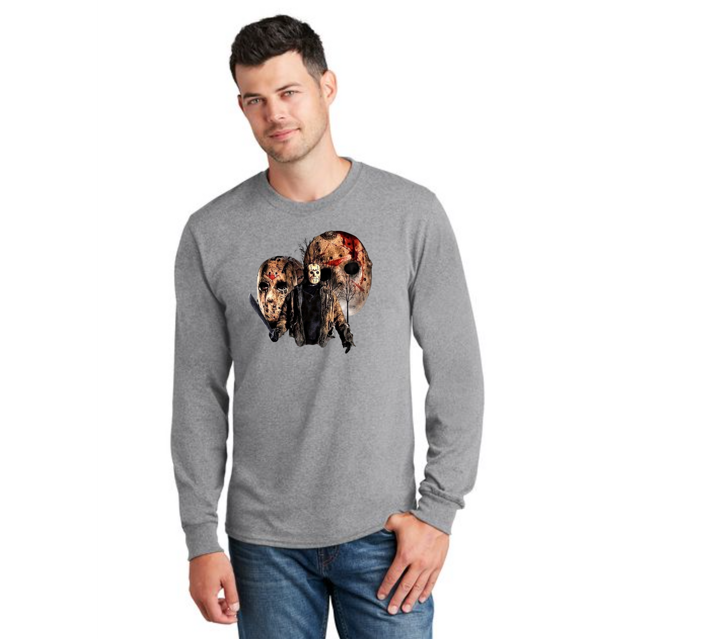 HALLOWEEN PC55LS Port & Company® Long Sleeve Core Cotton Tee HW-46