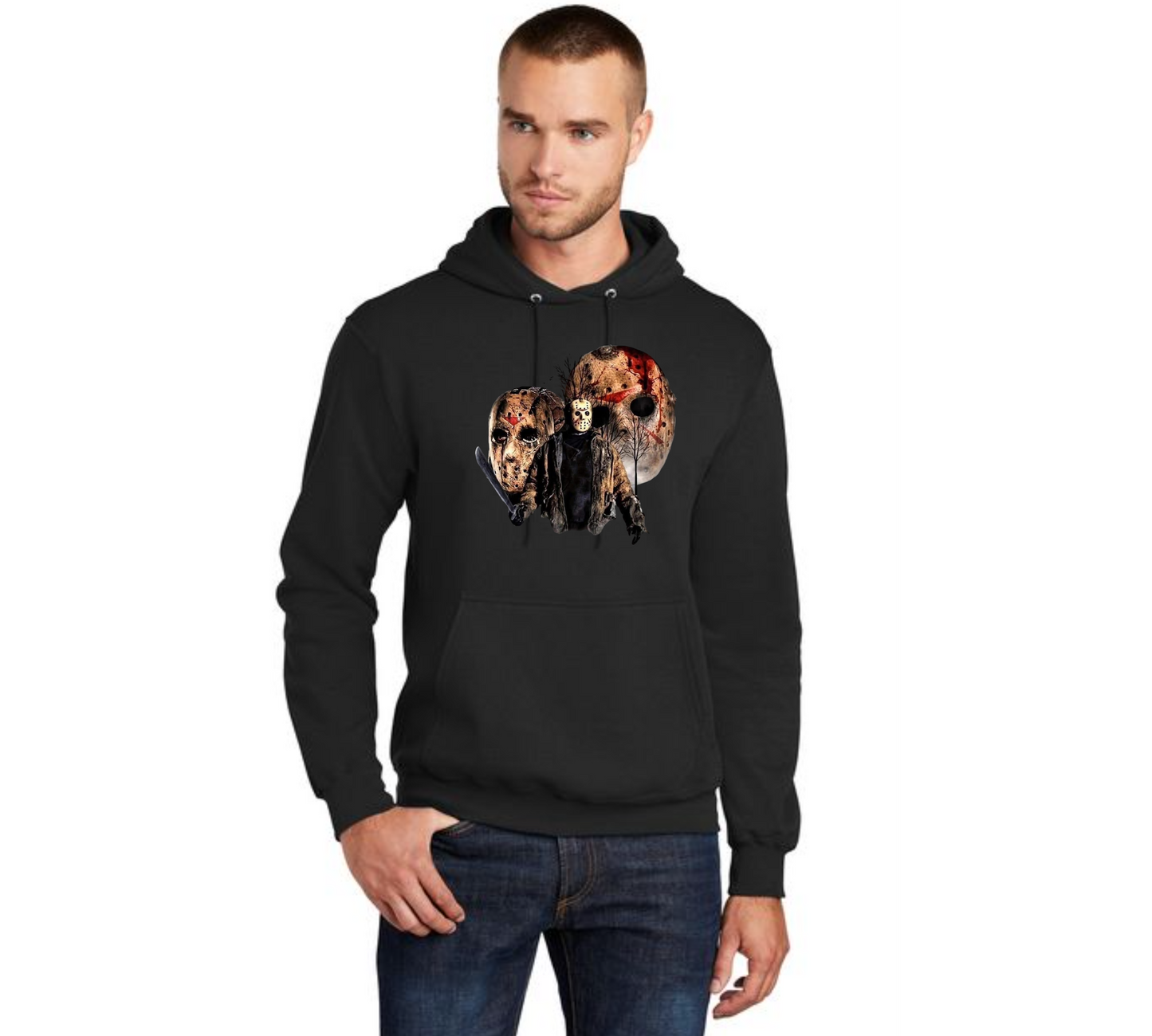 HALLOWEEN PC78H Port & Company® Core Fleece Pullover Hooded Sweatshirt HW-46