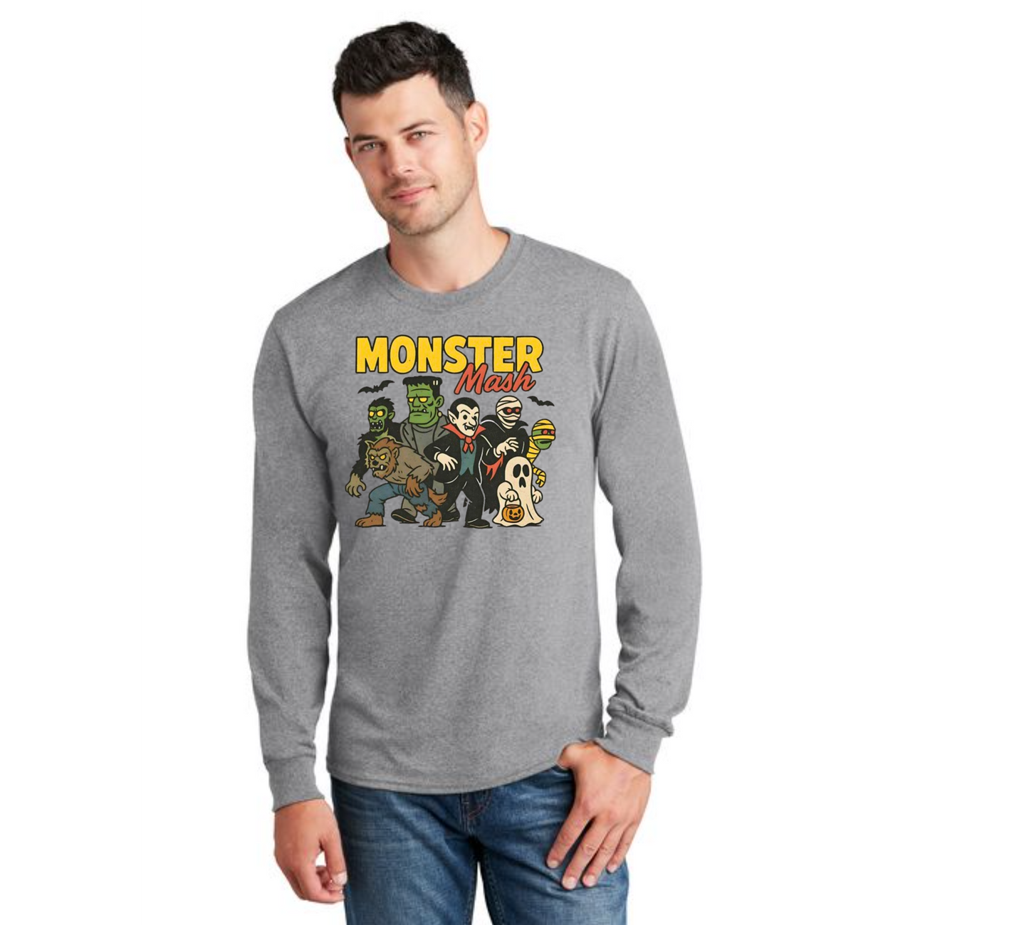 HALLOWEEN PC55LS Port & Company® Long Sleeve Core Cotton Tee HW-48