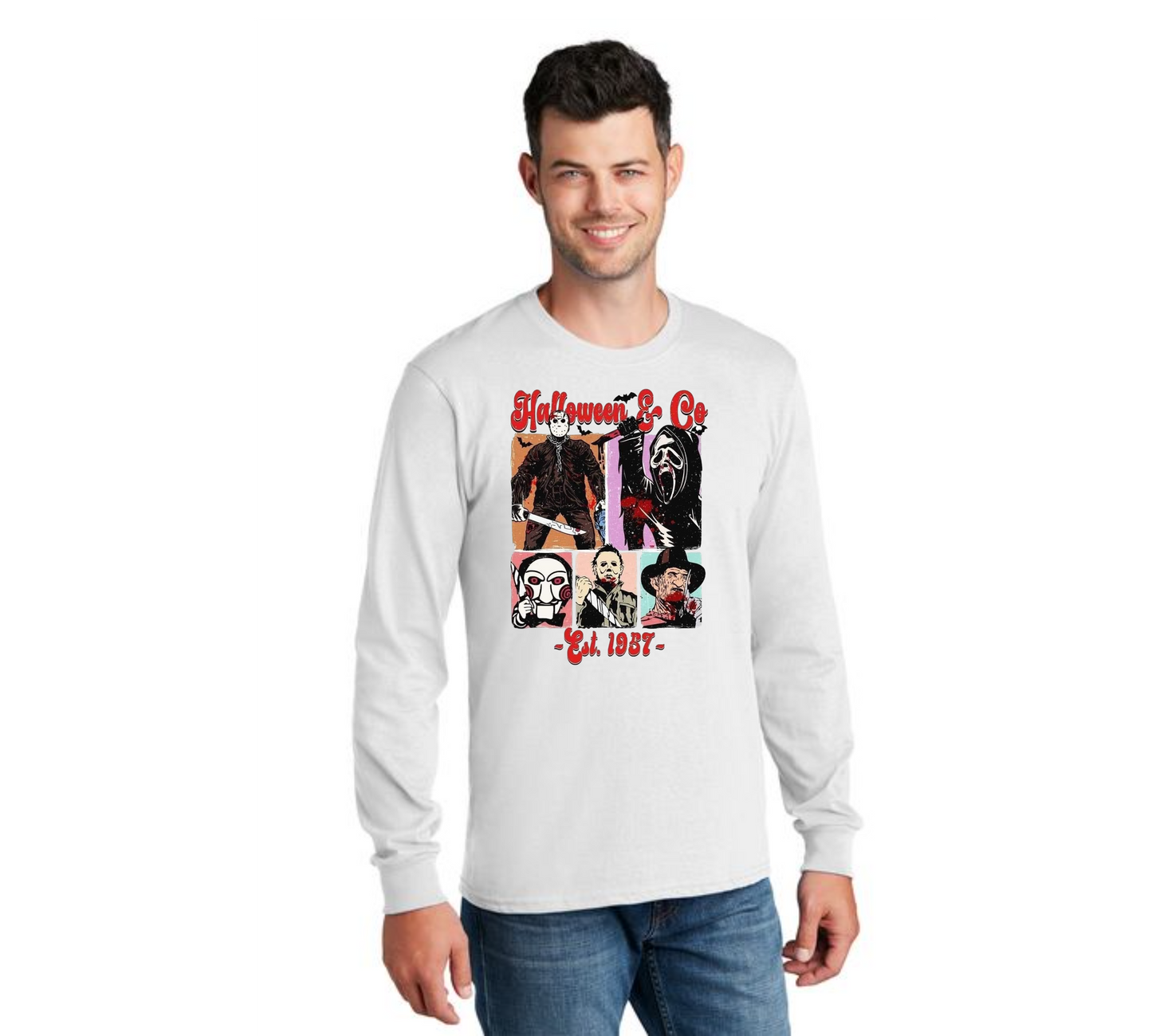 HALLOWEEN PC55LS Port & Company® Long Sleeve Core Cotton Tee HW-49