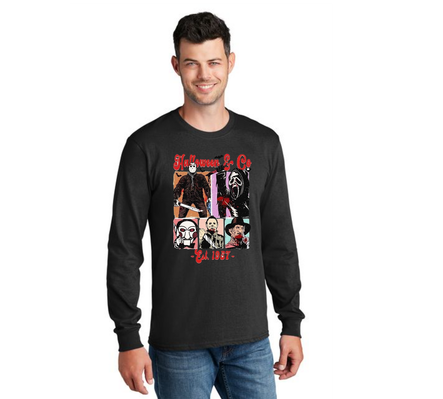 HALLOWEEN PC55LS Port & Company® Long Sleeve Core Cotton Tee HW-49