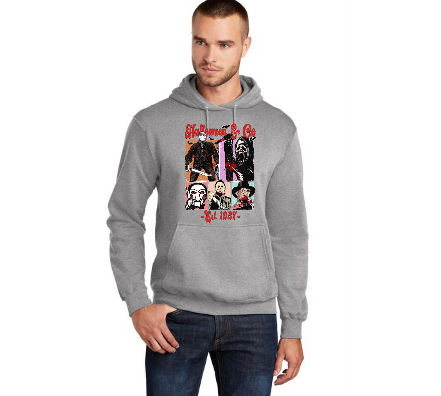 HALLOWEEN PC78H Port & Company® Core Fleece Pullover Hooded Sweatshirt HW-49