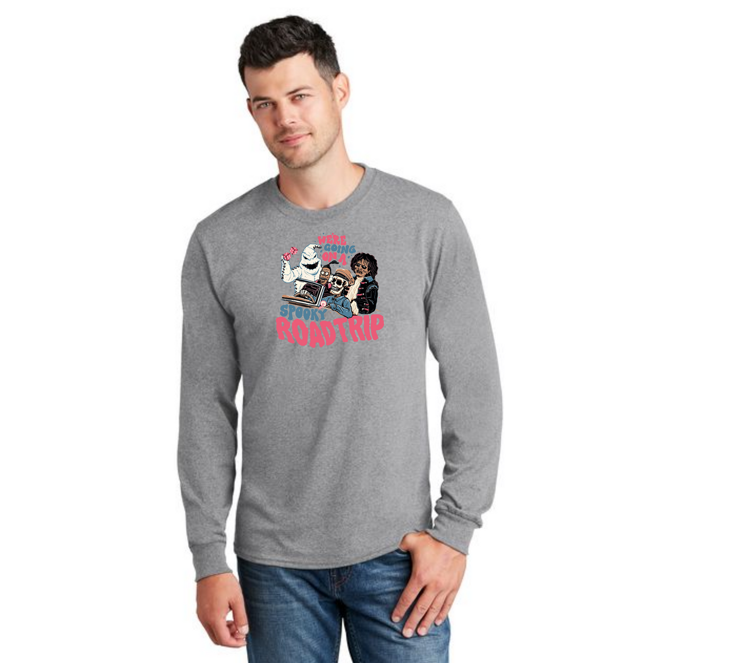 HALLOWEEN PC55LS Port & Company® Long Sleeve Core Cotton Tee HW-56