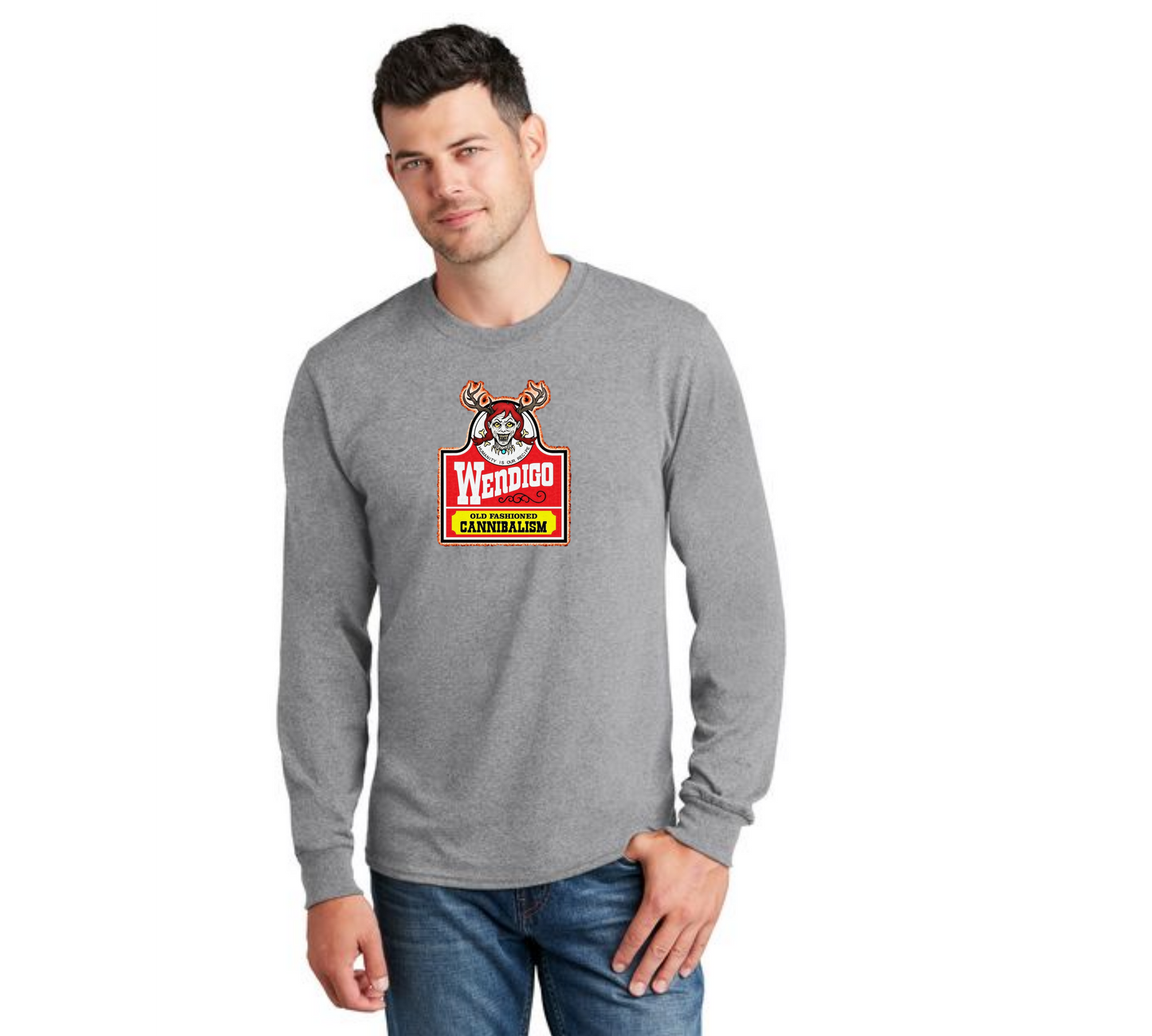 HALLOWEEN PC55LS Port & Company® Long Sleeve Core Cotton Tee HW-59
