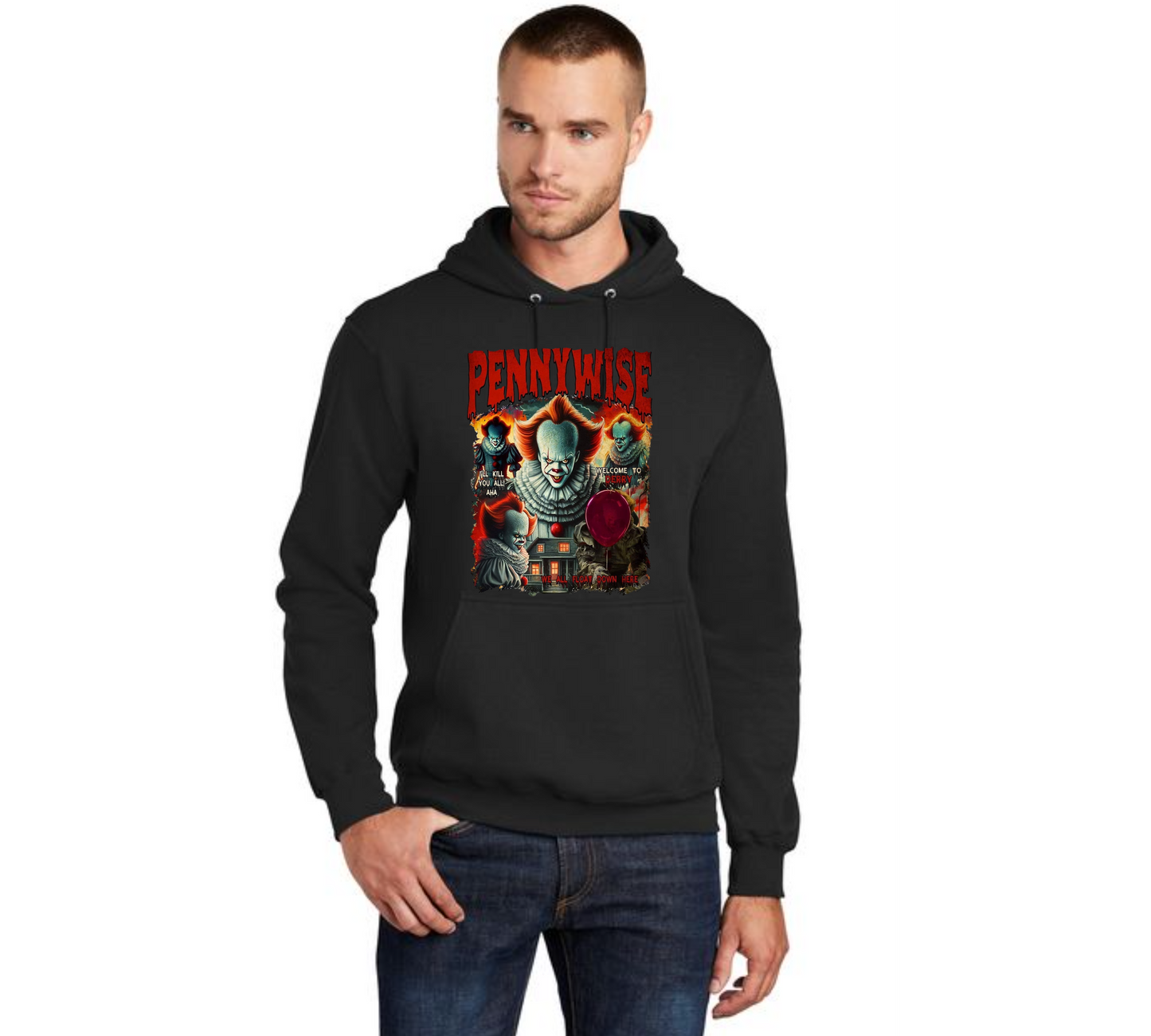 HALLOWEEN PC78H Port & Company® Core Fleece Pullover Hooded Sweatshirt HW-39