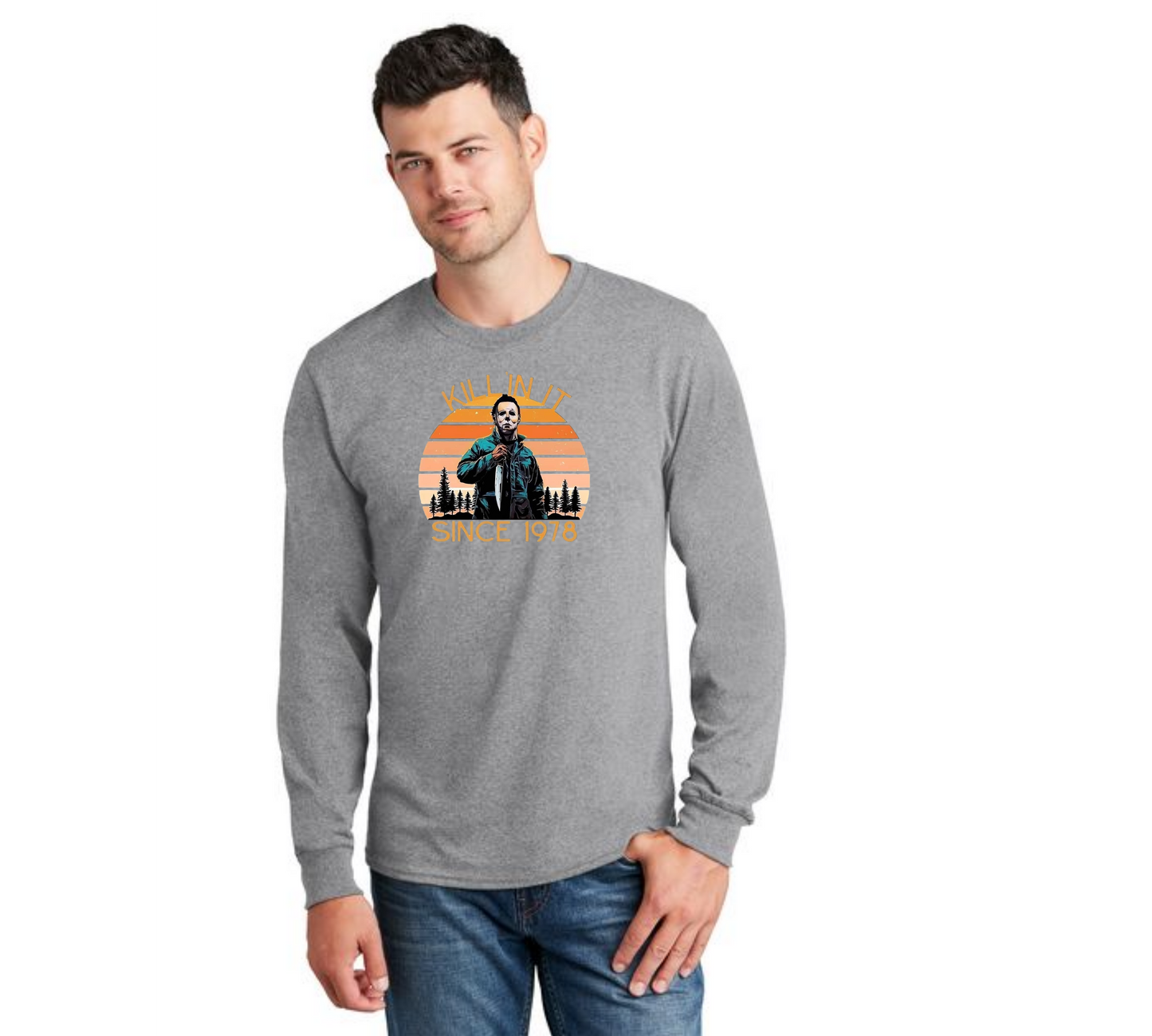 HALLOWEEN PC55LS Port & Company® Long Sleeve Core Cotton Tee HW-61
