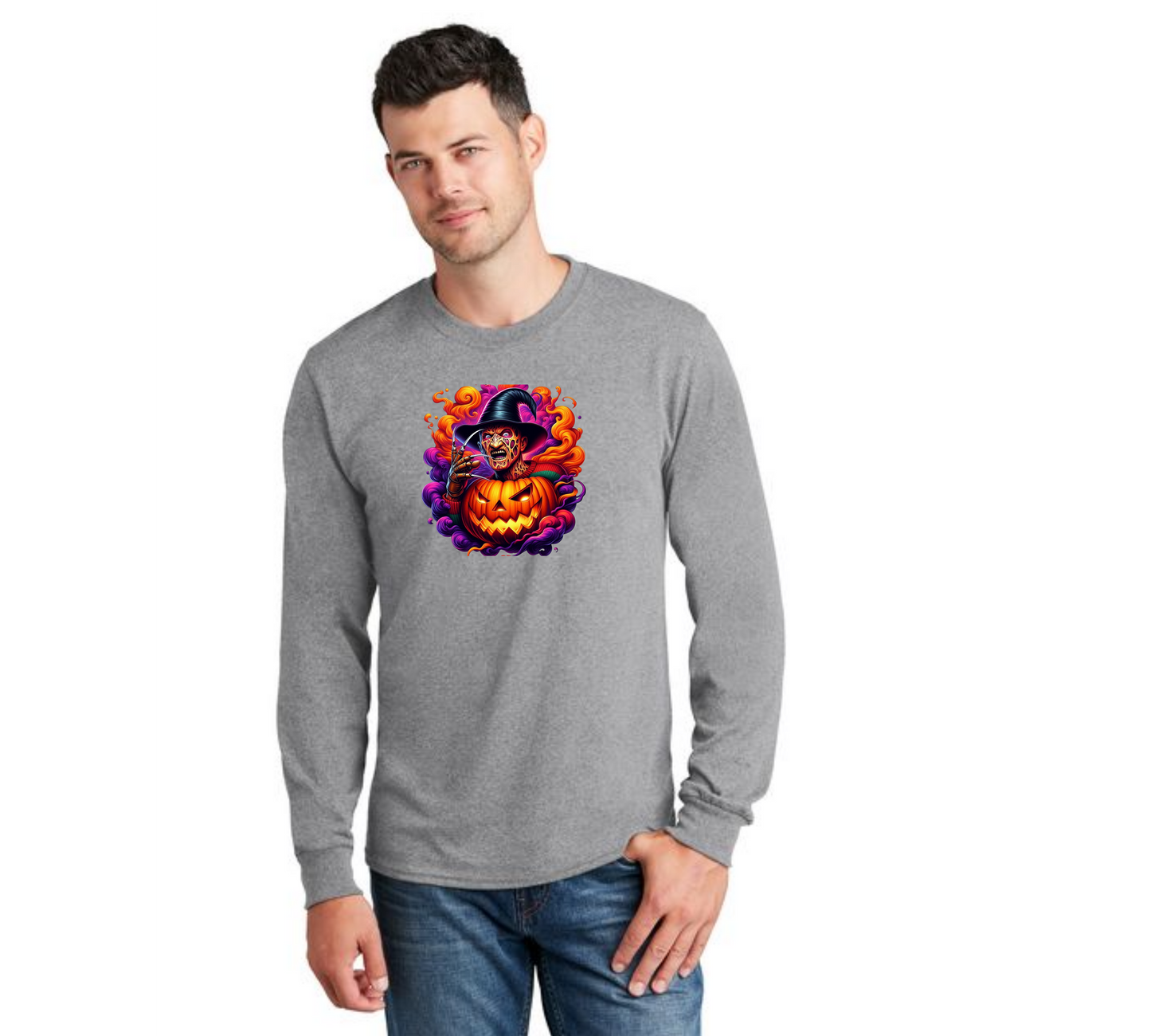 HALLOWEEN PC55LS Port & Company® Long Sleeve Core Cotton Tee HW-62