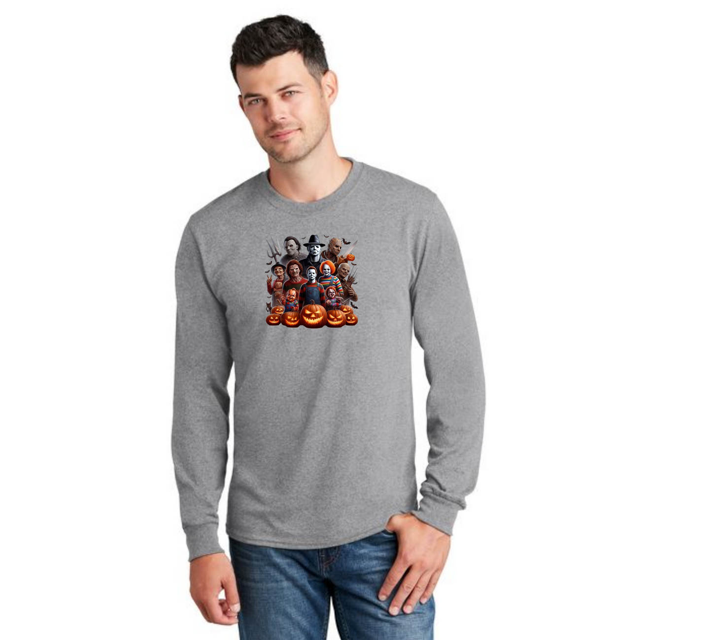 HALLOWEEN PC55LS Port & Company® Long Sleeve Core Cotton Tee HW-66