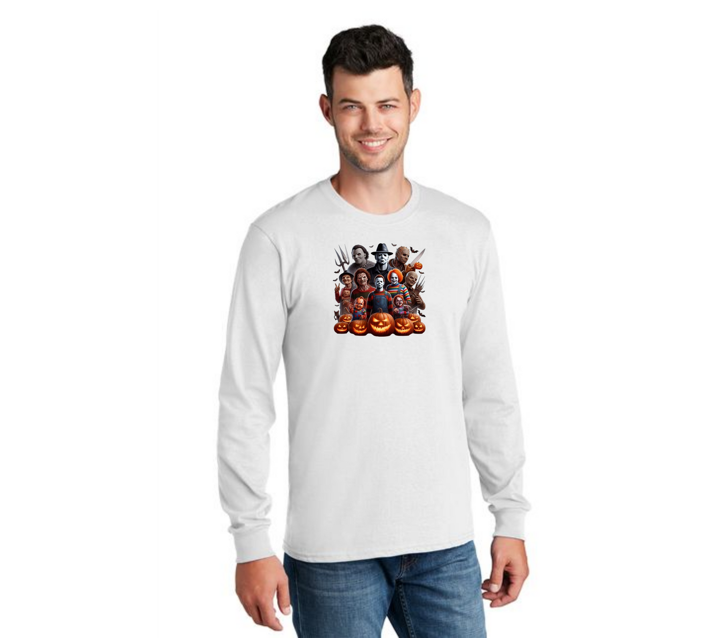 HALLOWEEN PC55LS Port & Company® Long Sleeve Core Cotton Tee HW-66