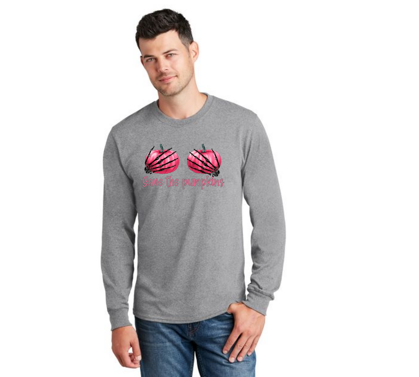 HALLOWEEN PC55LS Port & Company® Long Sleeve Core Cotton Tee HW-76