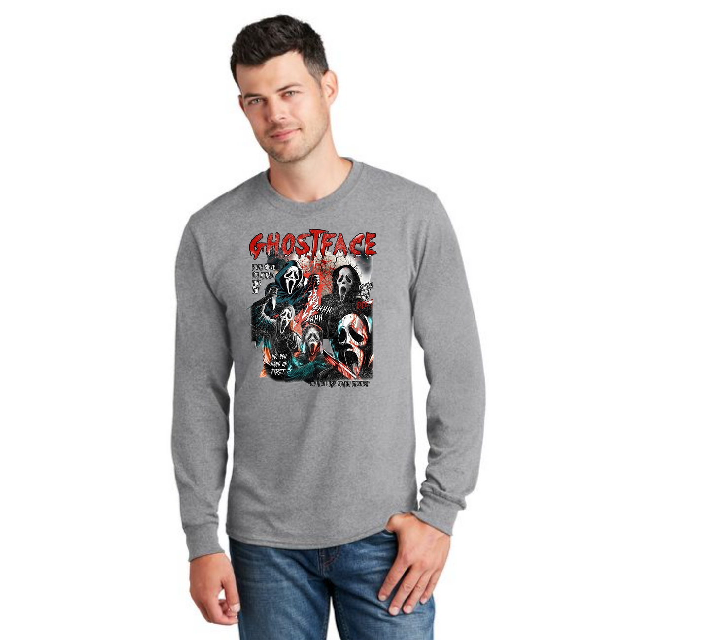 HALLOWEEN PC55LS Port & Company® Long Sleeve Core Cotton Tee HW-43