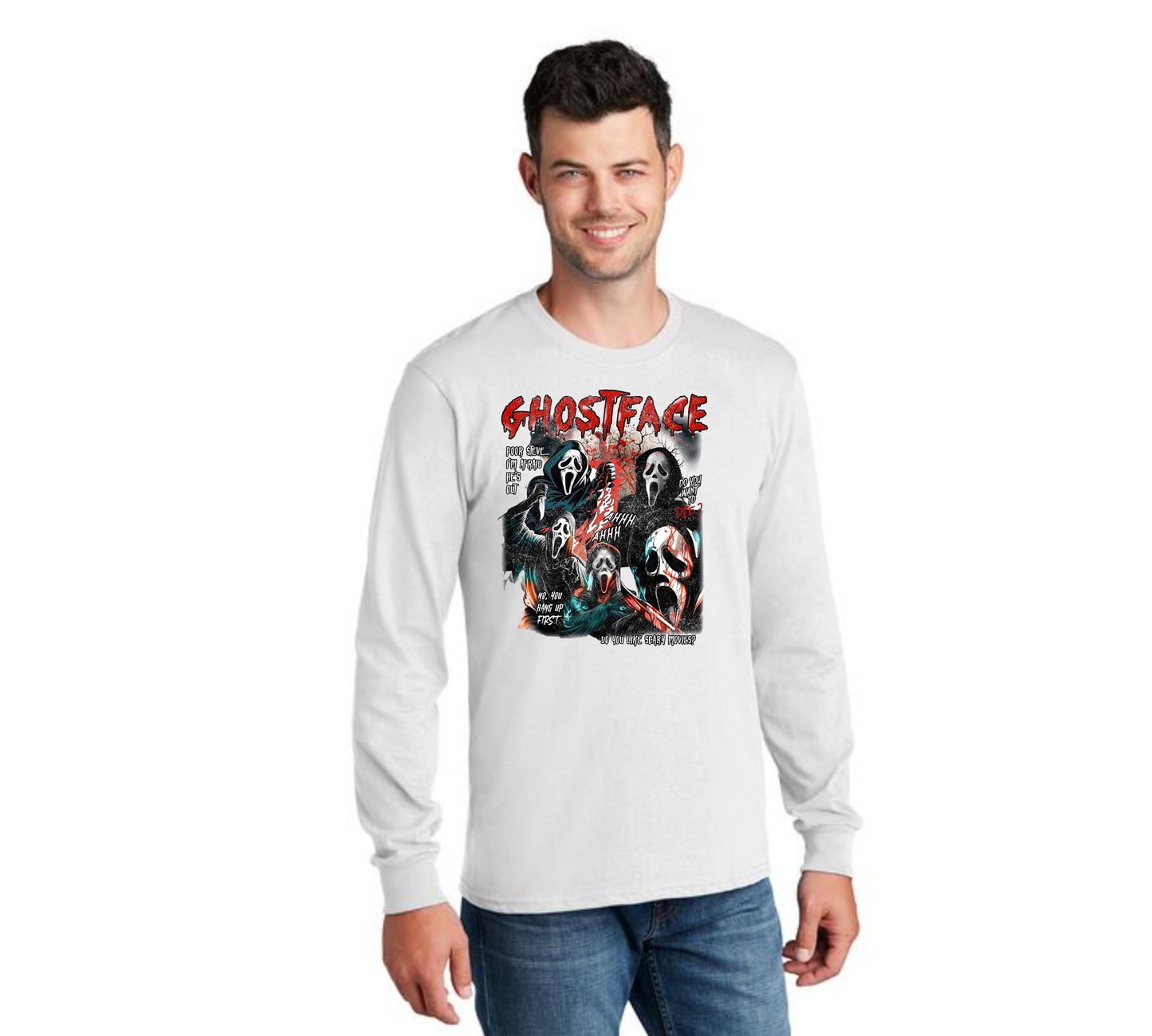 HALLOWEEN PC55LS Port & Company® Long Sleeve Core Cotton Tee HW-43