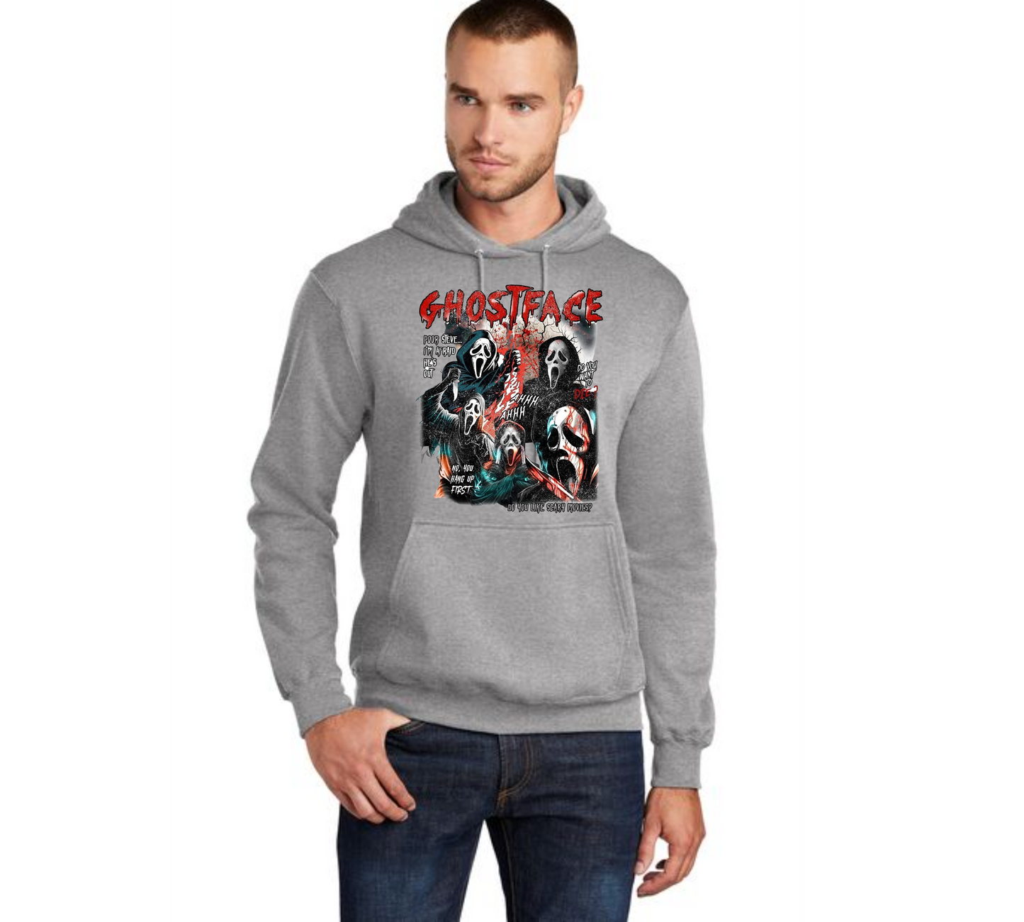 HALLOWEEN PC78H Port & Company® Core Fleece Pullover Hooded Sweatshirt HW-43