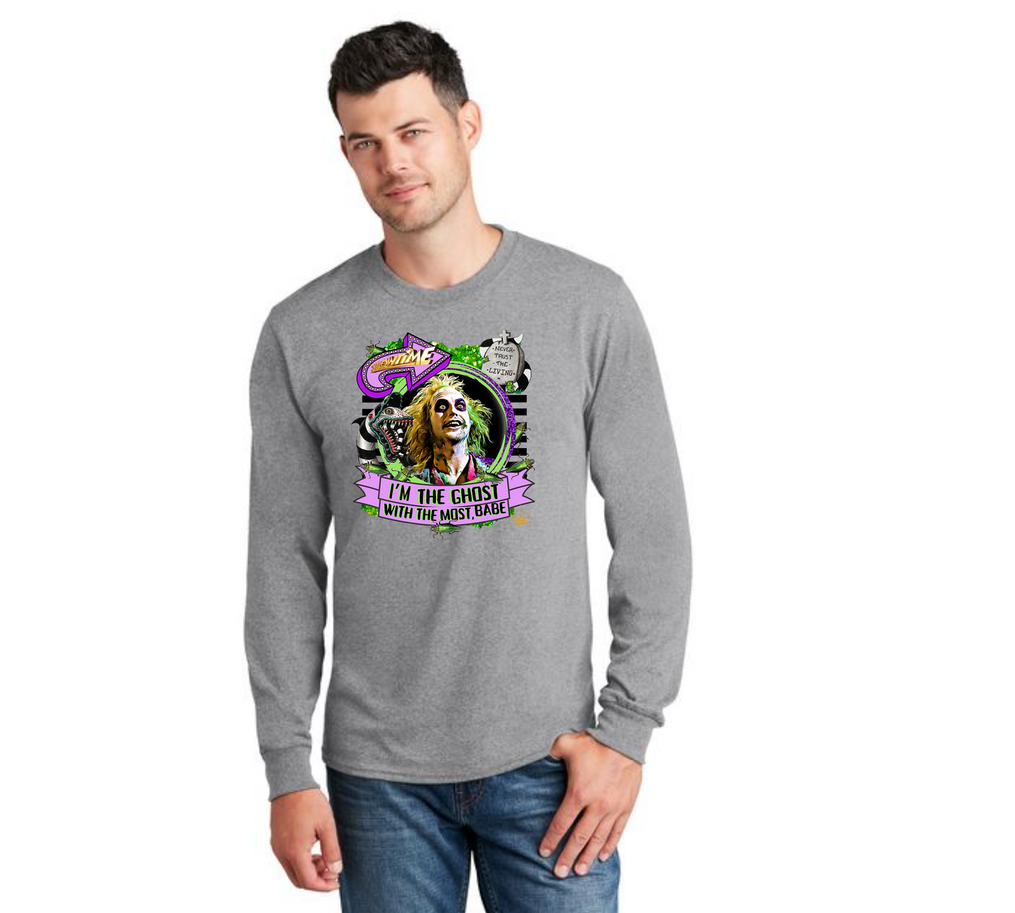 HALLOWEEN PC55LS Port & Company® Long Sleeve Core Cotton Tee HW-44