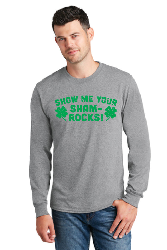 SHOW ME YOUR SHAM ROCKS PC54LS Port & Company® Long Sleeve Core Cotton Tee 15