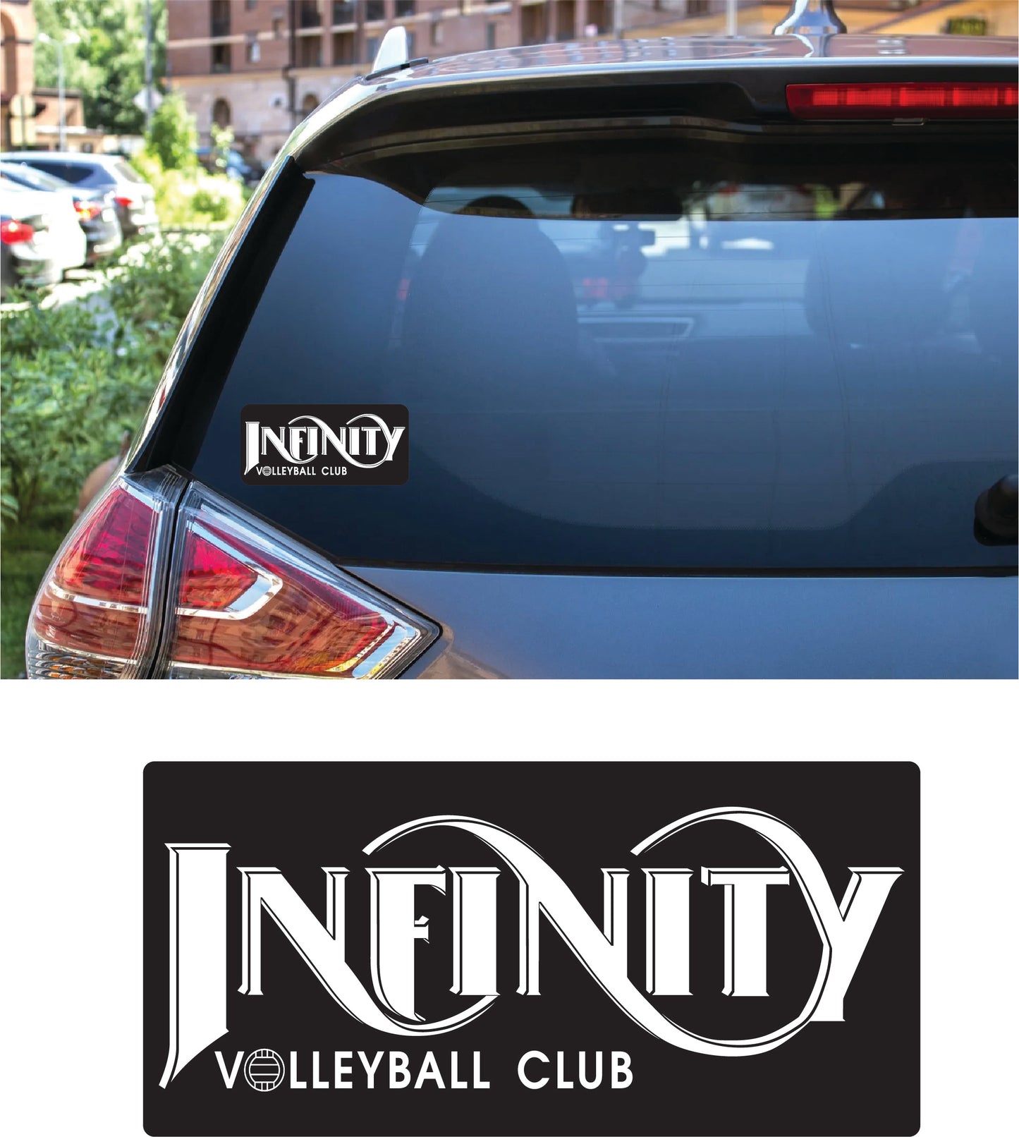 INFINITY VOLLEYBALL CAR DECAL 5"