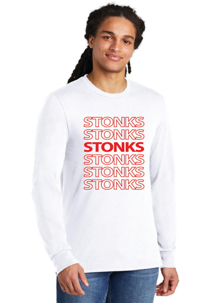 STONKS STONKS STONKS DM132 District ® Perfect Tri ® Long Sleeve Tee 7