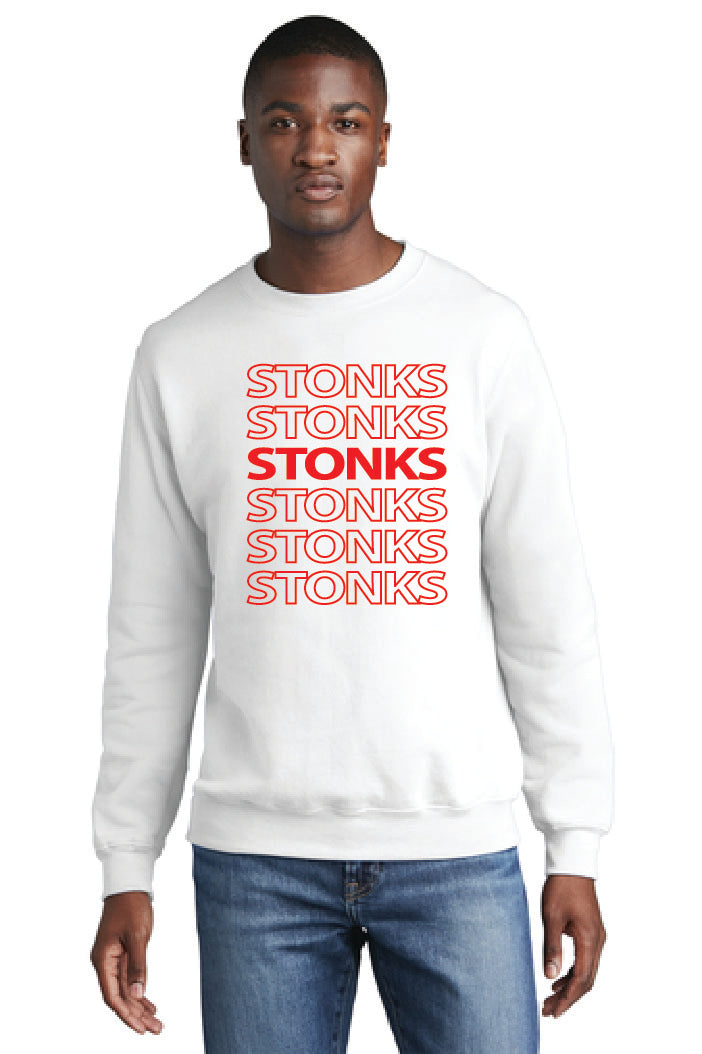 STONKS STONKS STONKS PC78 Port & Company® Core Fleece Crewneck Sweatshirt 7
