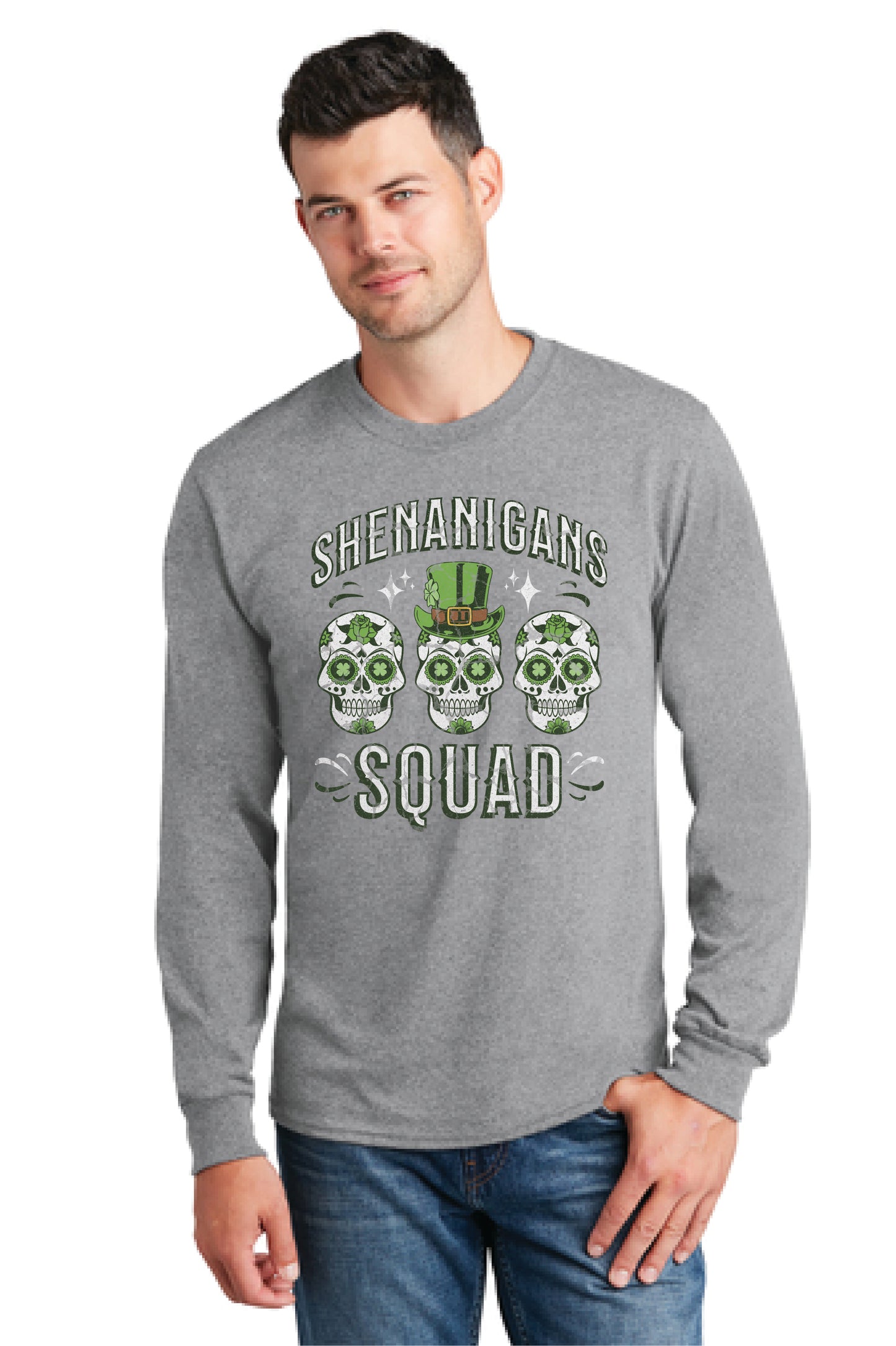 SHENANIGANS SQUAD PC54LS Port & Company® Long Sleeve Core Cotton Tee 11
