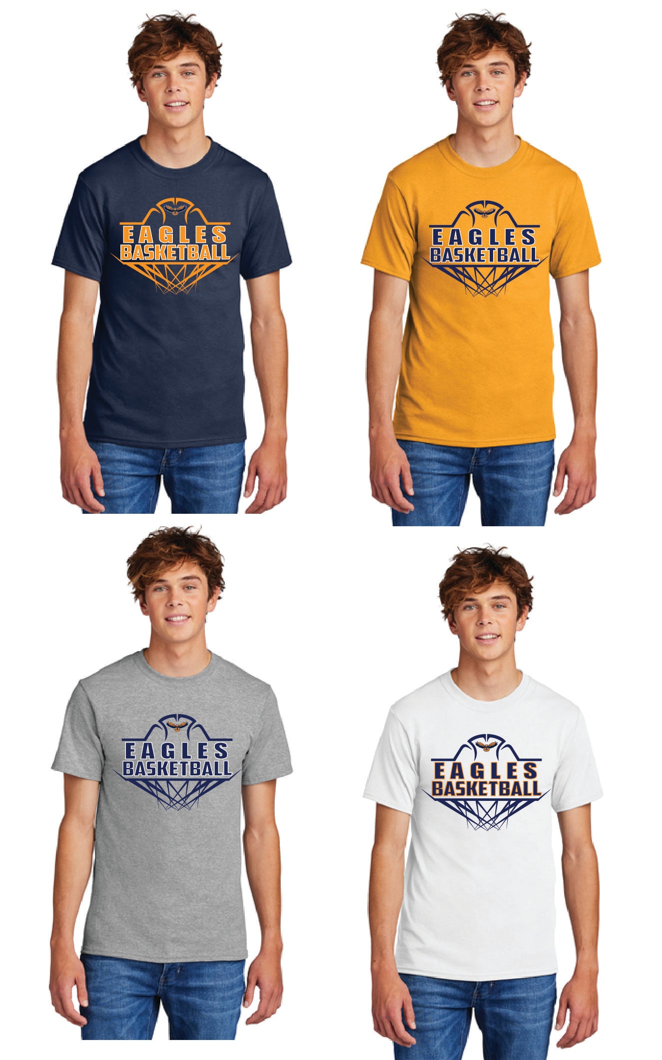 United Eagles Basketball PC55 Port & Company® Core Blend Tee 4