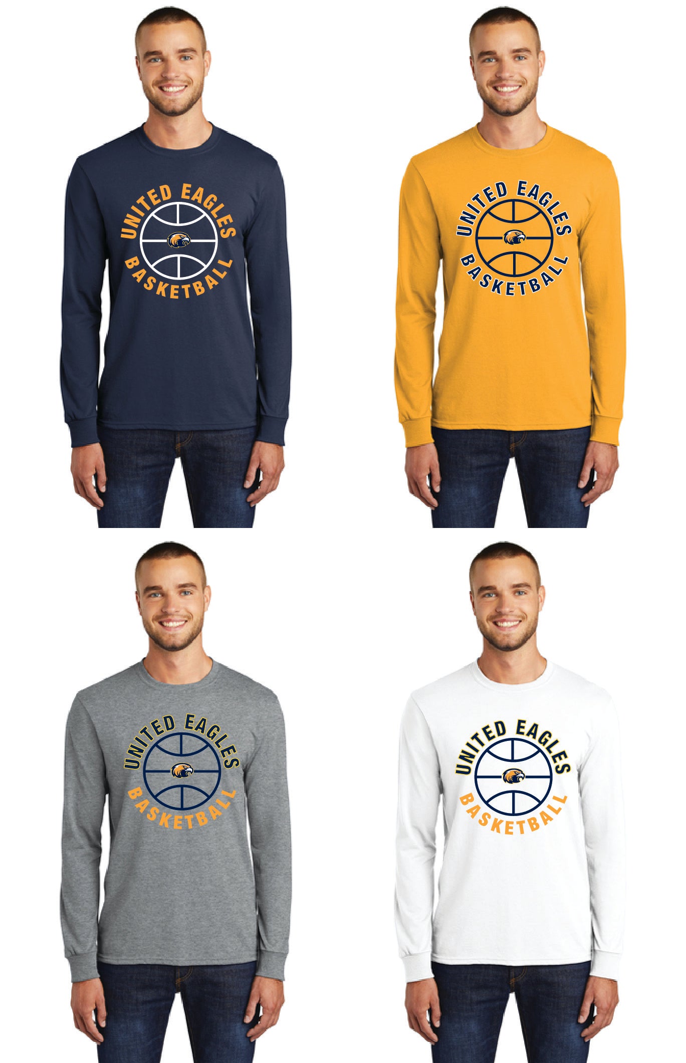 United Eagles Basketball PC55LS Port & Company® Long Sleeve Core Blend Tee 5