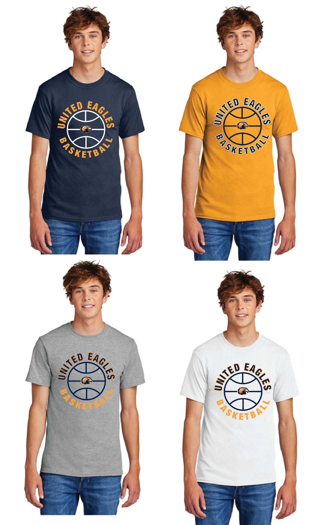 United Eagles Basketball PC55 Port & Company® Core Blend Tee 5