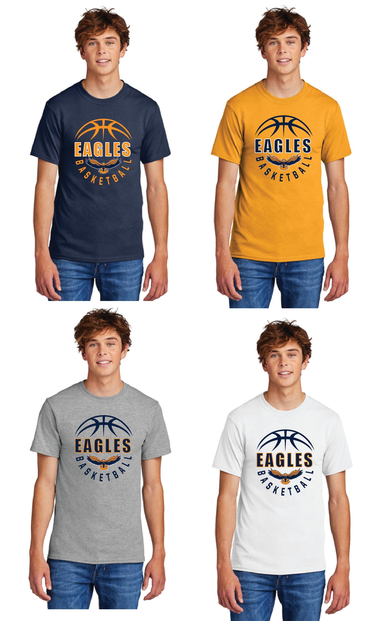 United Eagles Basketball PC55 Port & Company® Core Blend Tee 6