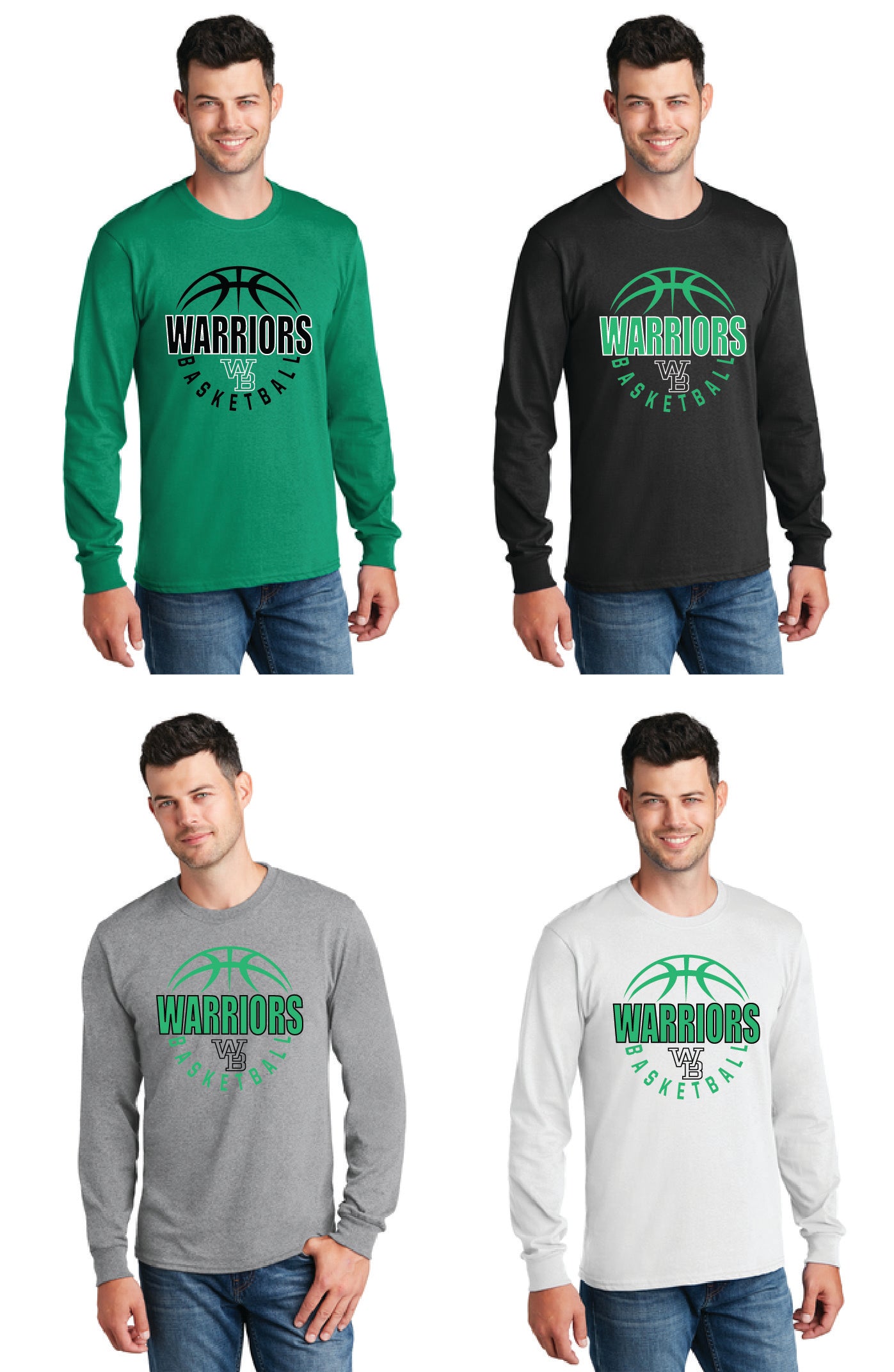 WEST BRANCH BASKETBALL PC55LS Port & Company® Long Sleeve Core Blend Tee 1