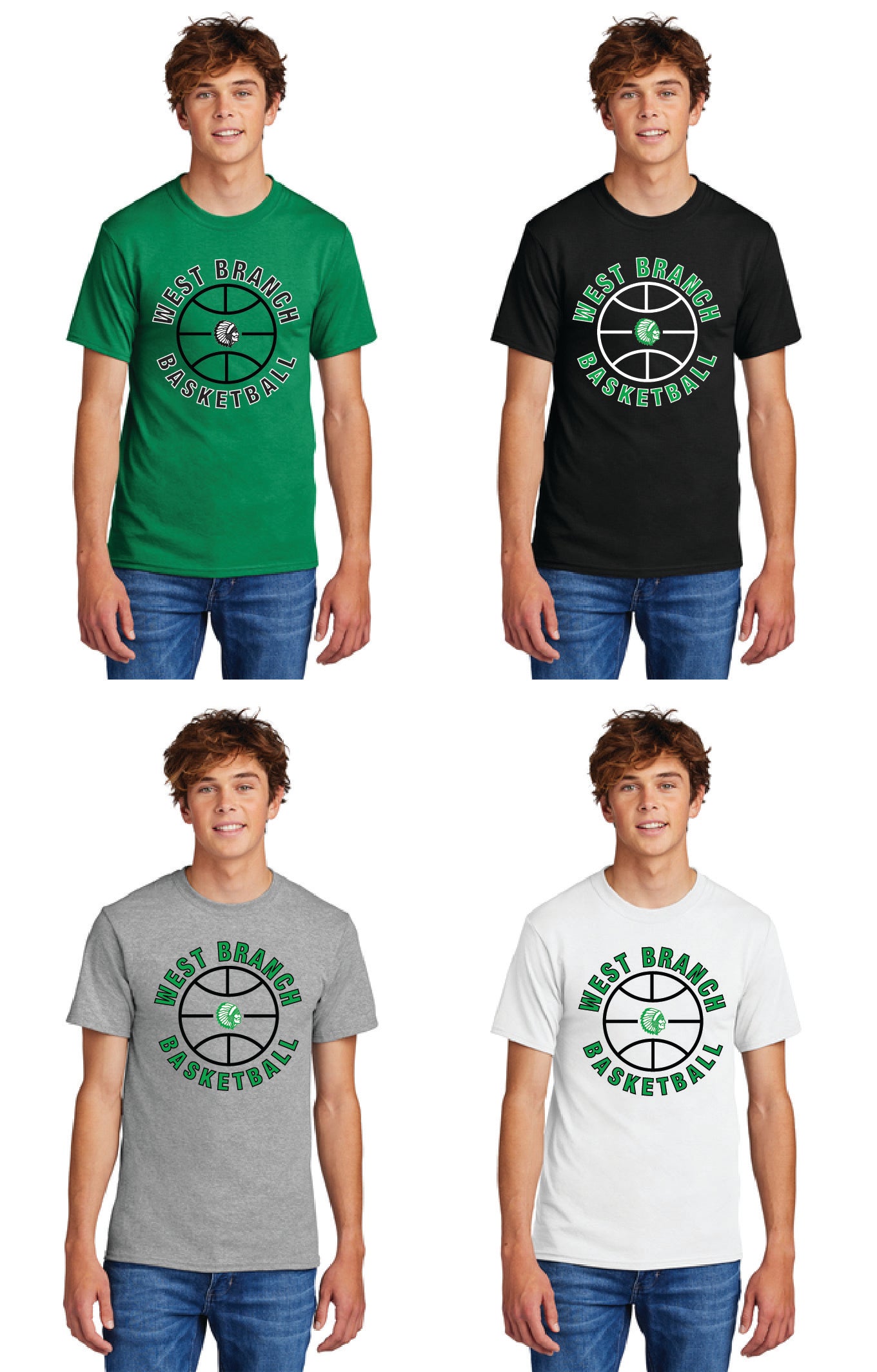WEST BRANCH BASKETBALL PC55 Port & Company® Core Blend Tee 4