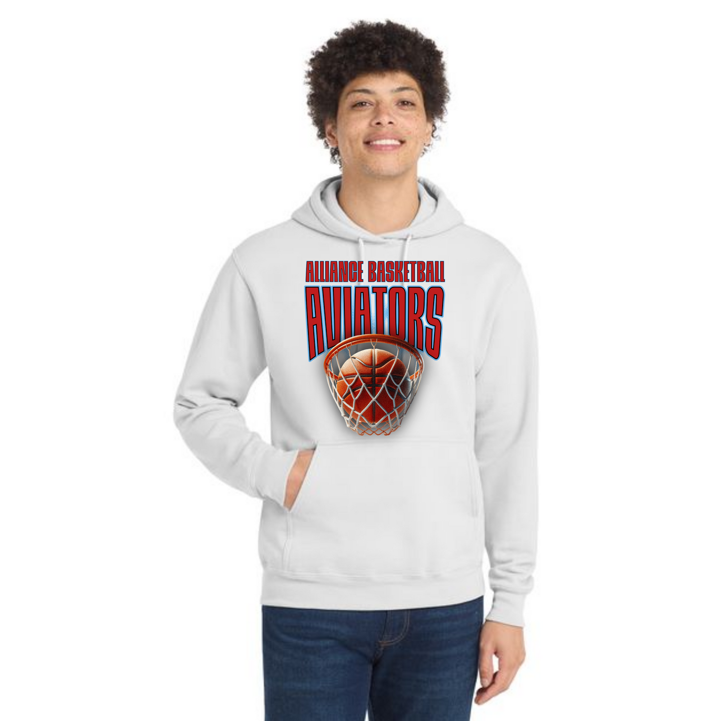 ALLIANCE AVIATORS Basketball PC78H Port & Company® Core Fleece Pullover Hooded Sweatshirt 1