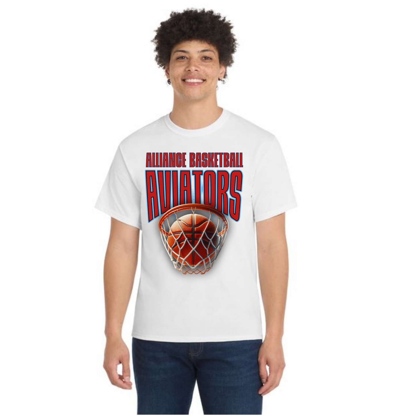 ALLIANCE AVIATORS Basketball PC55 Port & Company® Core Blend Tee 1