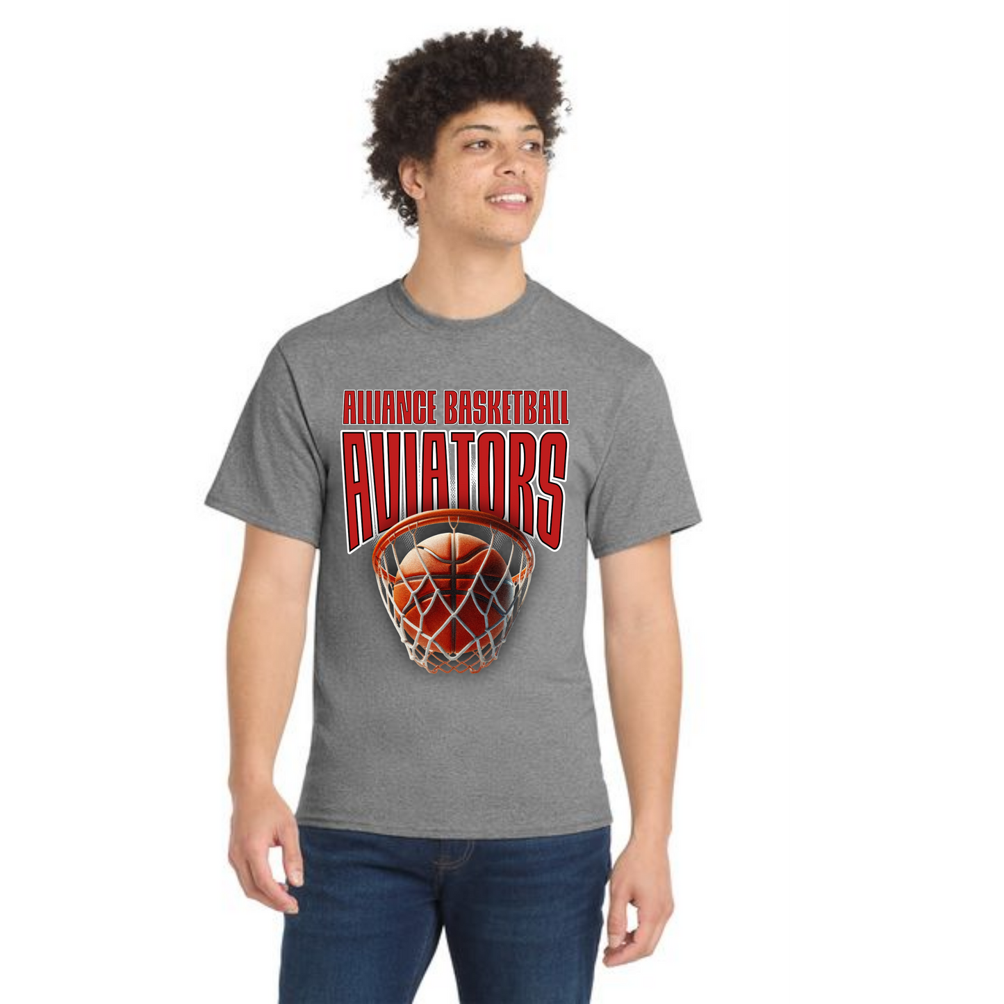 ALLIANCE AVIATORS Basketball PC55 Port & Company® Core Blend Tee 1