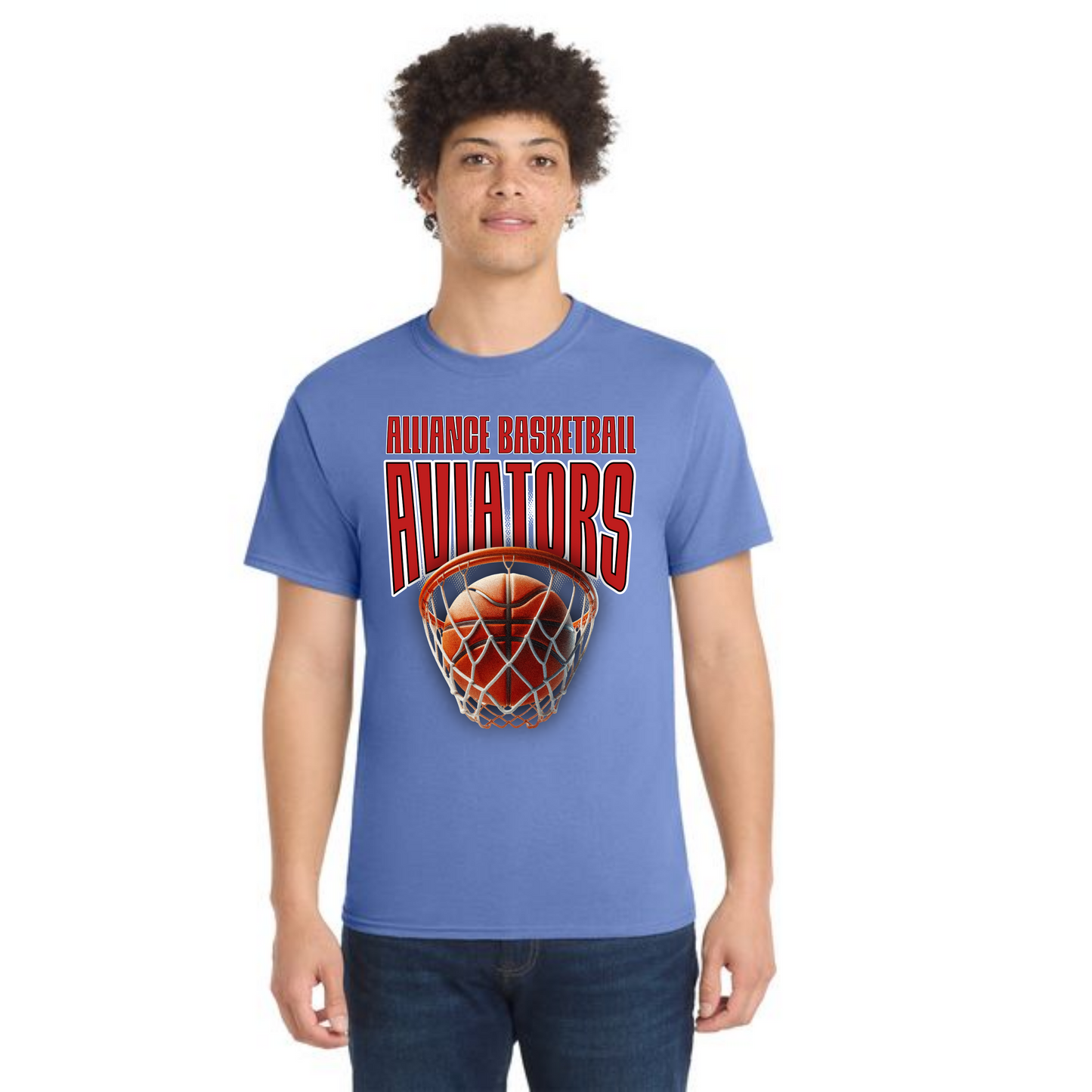 ALLIANCE AVIATORS Basketball PC55 Port & Company® Core Blend Tee 1
