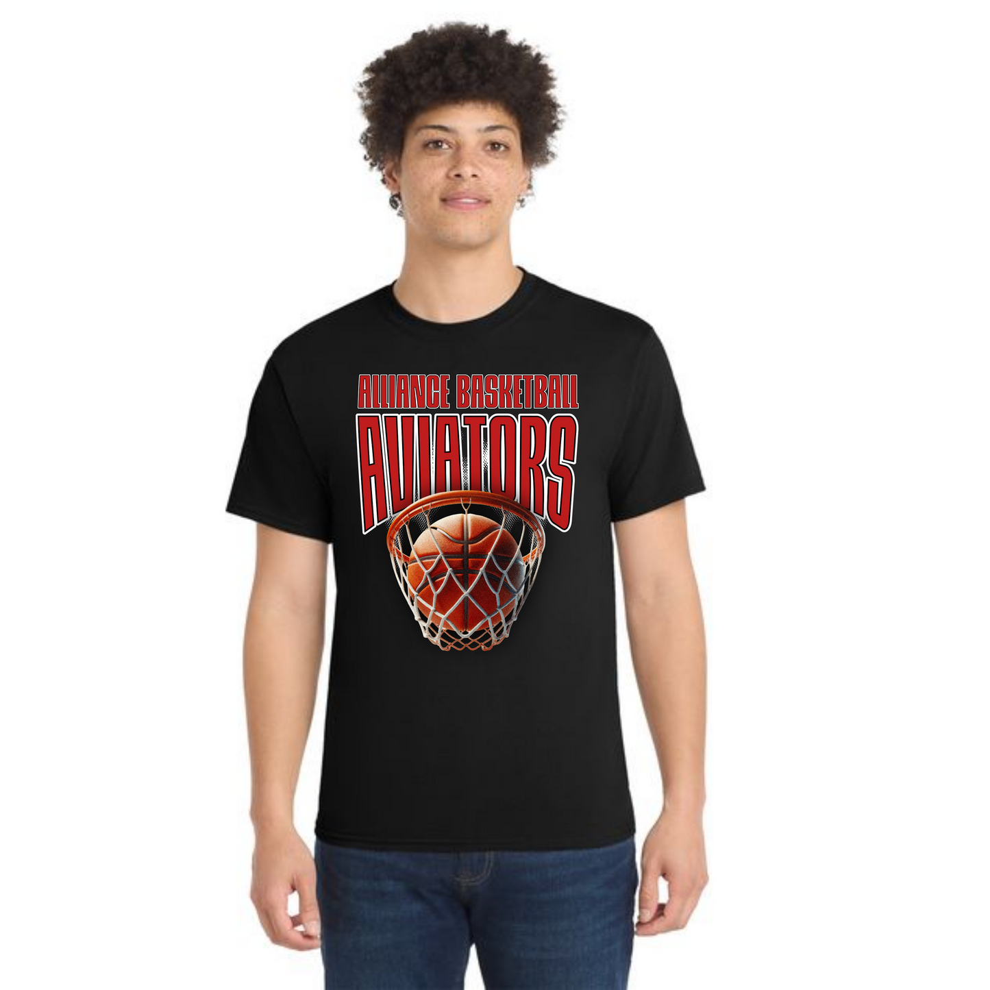 ALLIANCE AVIATORS Basketball PC55 Port & Company® Core Blend Tee 1