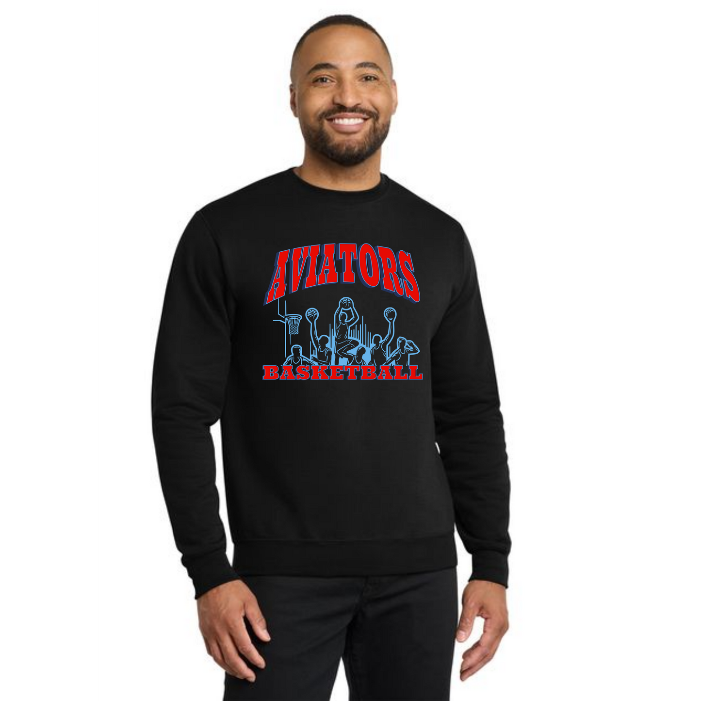 ALLIANCE AVIATORS Basketball PC78 Port & Company® Core Fleece Crewneck Sweatshirt 2