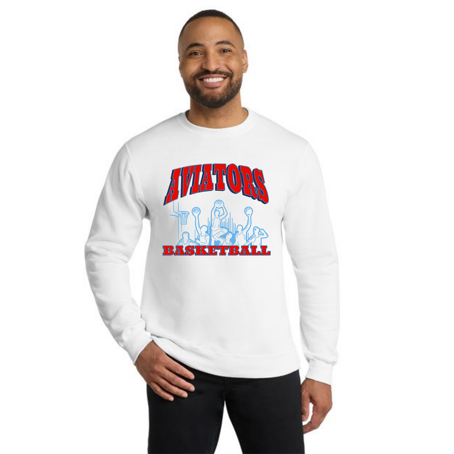 ALLIANCE AVIATORS Basketball PC78 Port & Company® Core Fleece Crewneck Sweatshirt 2