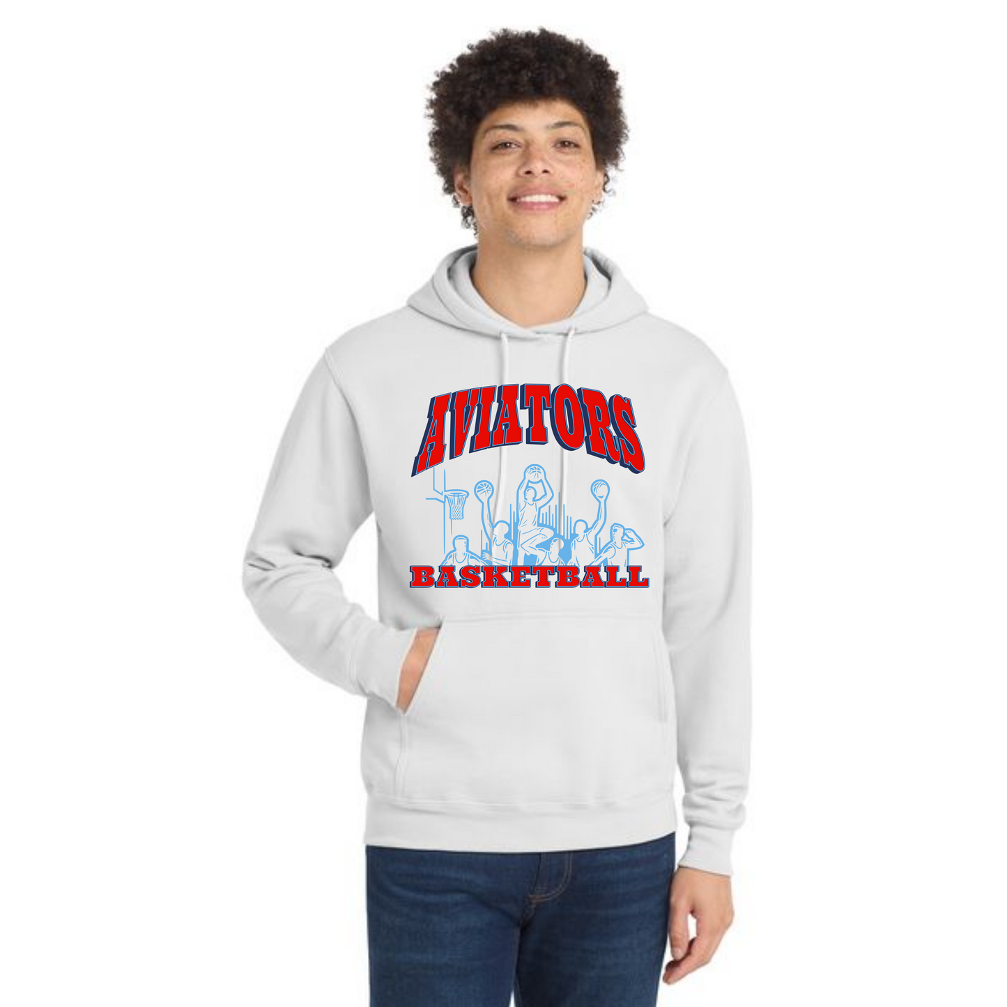 ALLIANCE AVIATORS Basketball PC78H Port & Company® Core Fleece Pullover Hooded Sweatshirt 2