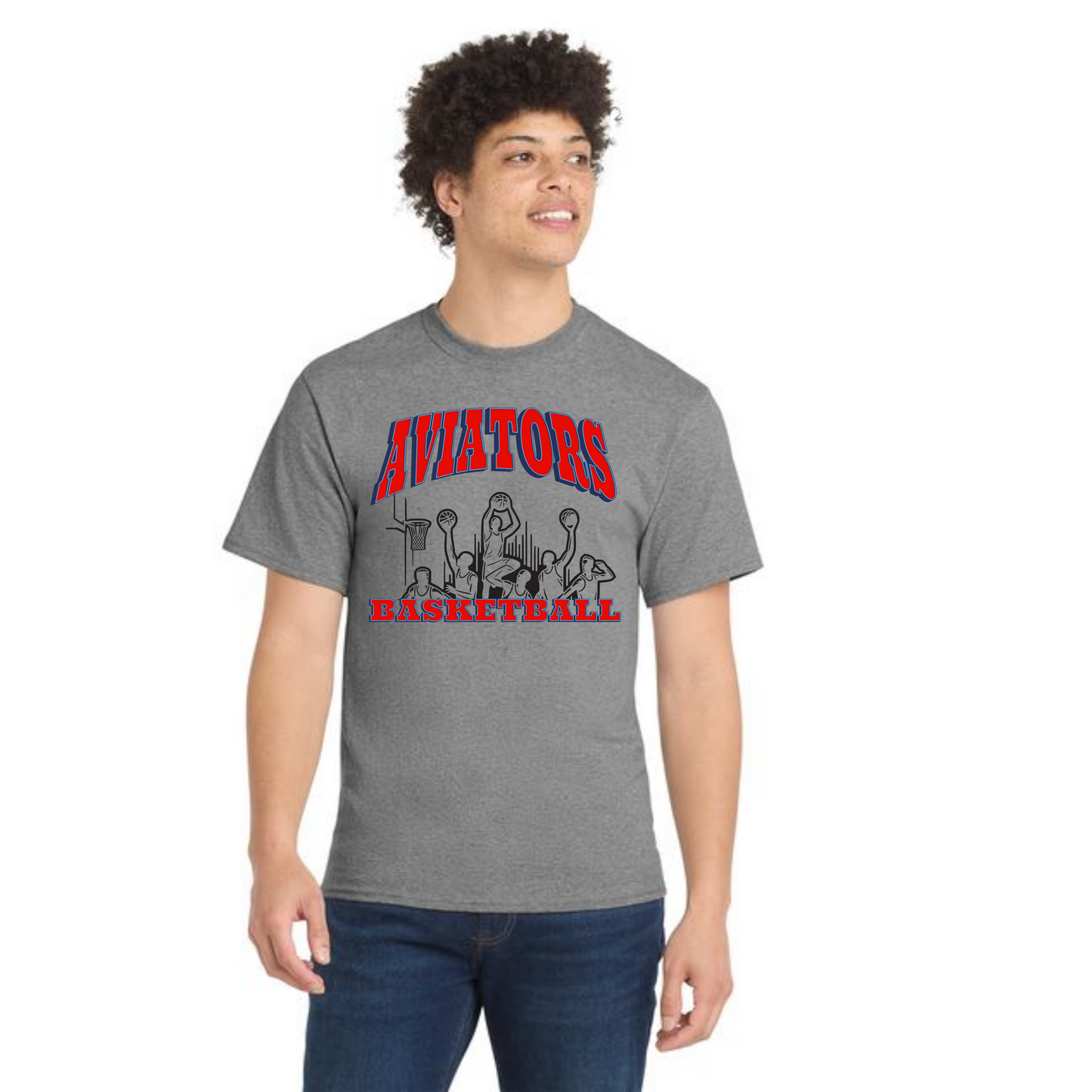 ALLIANCE AVIATORS Basketball PC55 Port & Company® Core Blend Tee 2