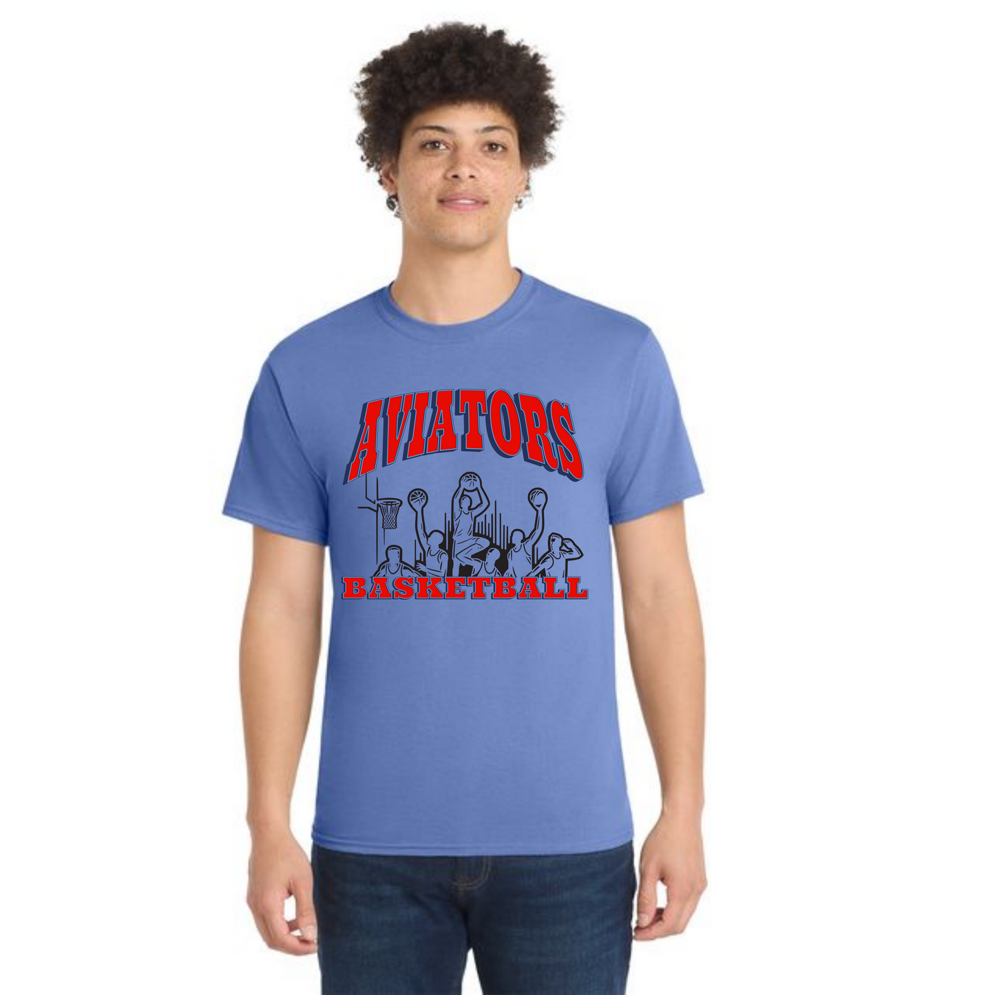 ALLIANCE AVIATORS Basketball PC55 Port & Company® Core Blend Tee 2
