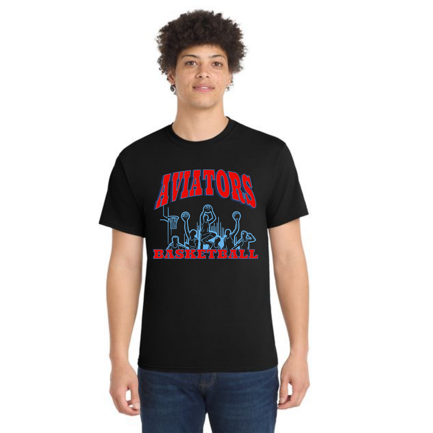ALLIANCE AVIATORS Basketball PC55 Port & Company® Core Blend Tee 2