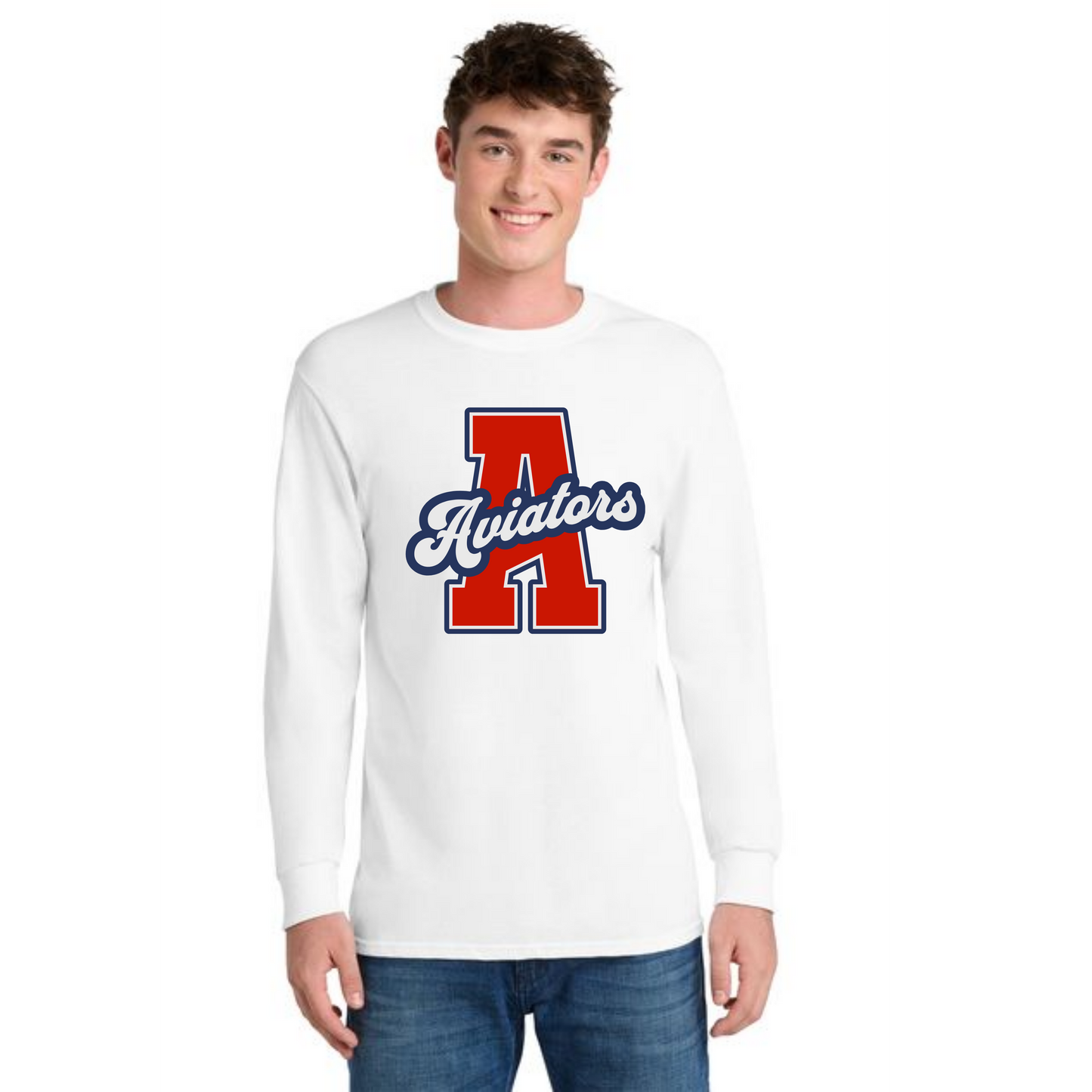 ALLIANCE AVIATORS Basketball PC55LS Port & Company® Long Sleeve Core Blend Tee 3