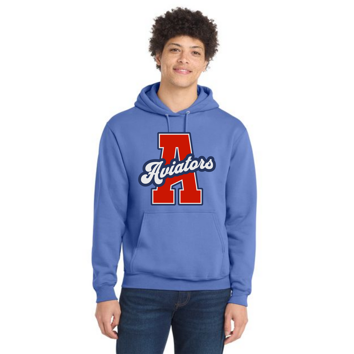 ALLIANCE AVIATORS Basketball PC78H Port & Company® Core Fleece Pullover Hooded Sweatshirt 3
