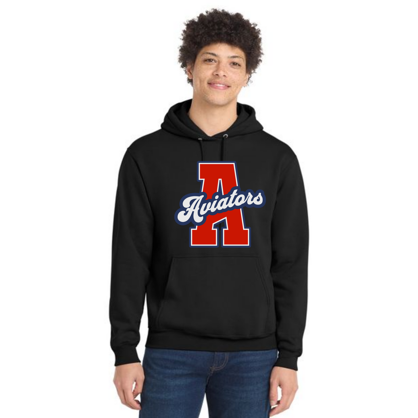 ALLIANCE AVIATORS Basketball PC78H Port & Company® Core Fleece Pullover Hooded Sweatshirt 3