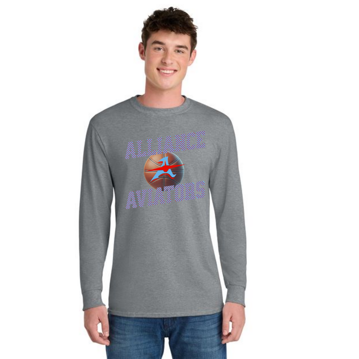 ALLIANCE AVIATORS Basketball PC55LS Port & Company® Long Sleeve Core Blend Tee 4