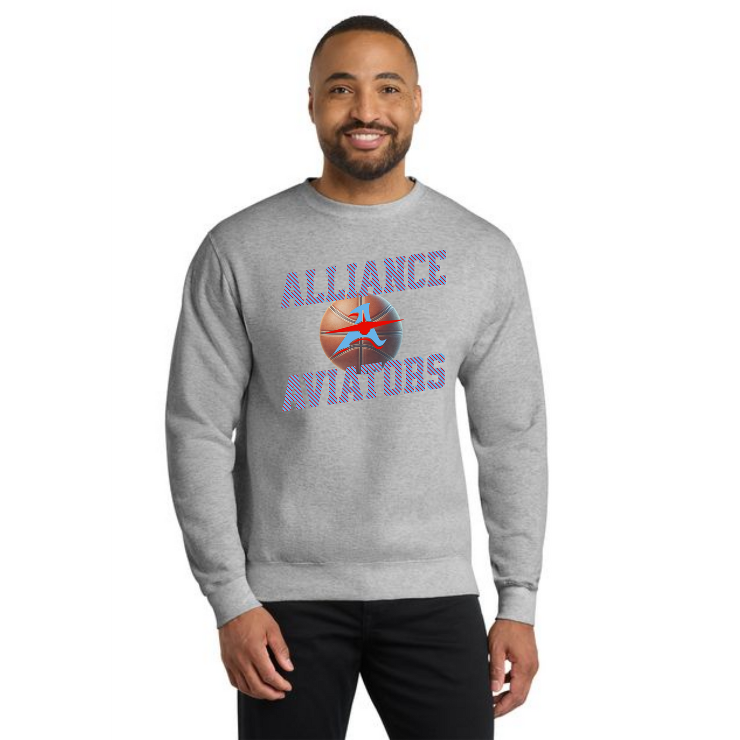 ALLIANCE AVIATORS Basketball PC78 Port & Company® Core Fleece Crewneck Sweatshirt 4