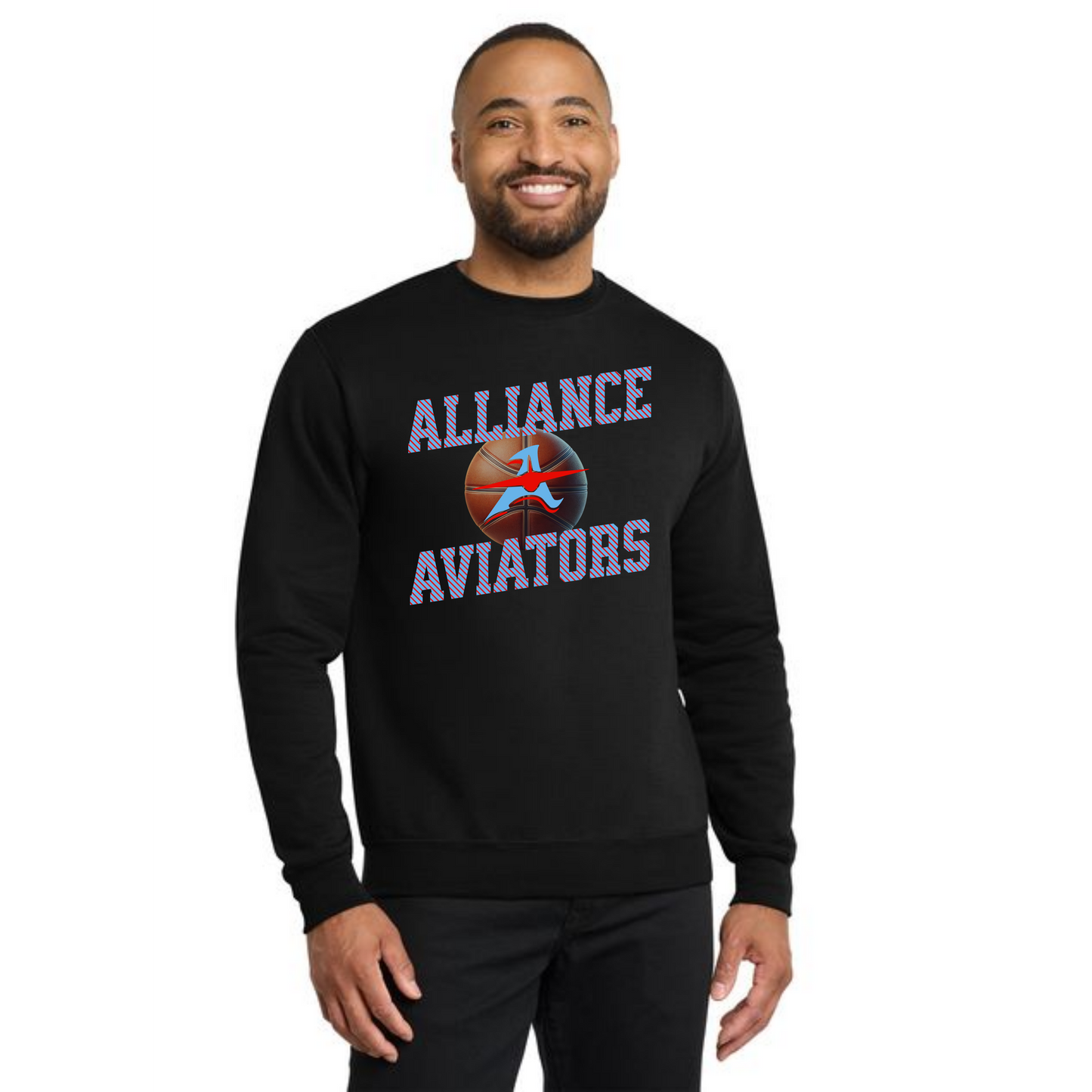 ALLIANCE AVIATORS Basketball PC78 Port & Company® Core Fleece Crewneck Sweatshirt 4