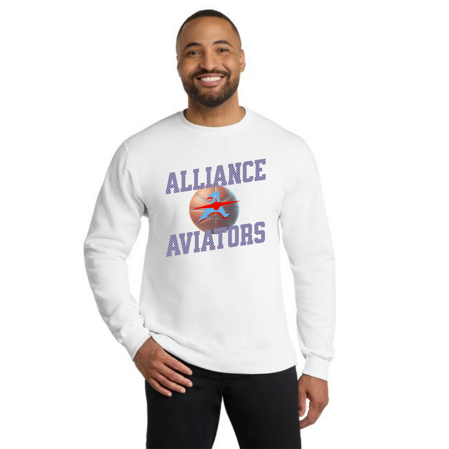 ALLIANCE AVIATORS Basketball PC78 Port & Company® Core Fleece Crewneck Sweatshirt 4