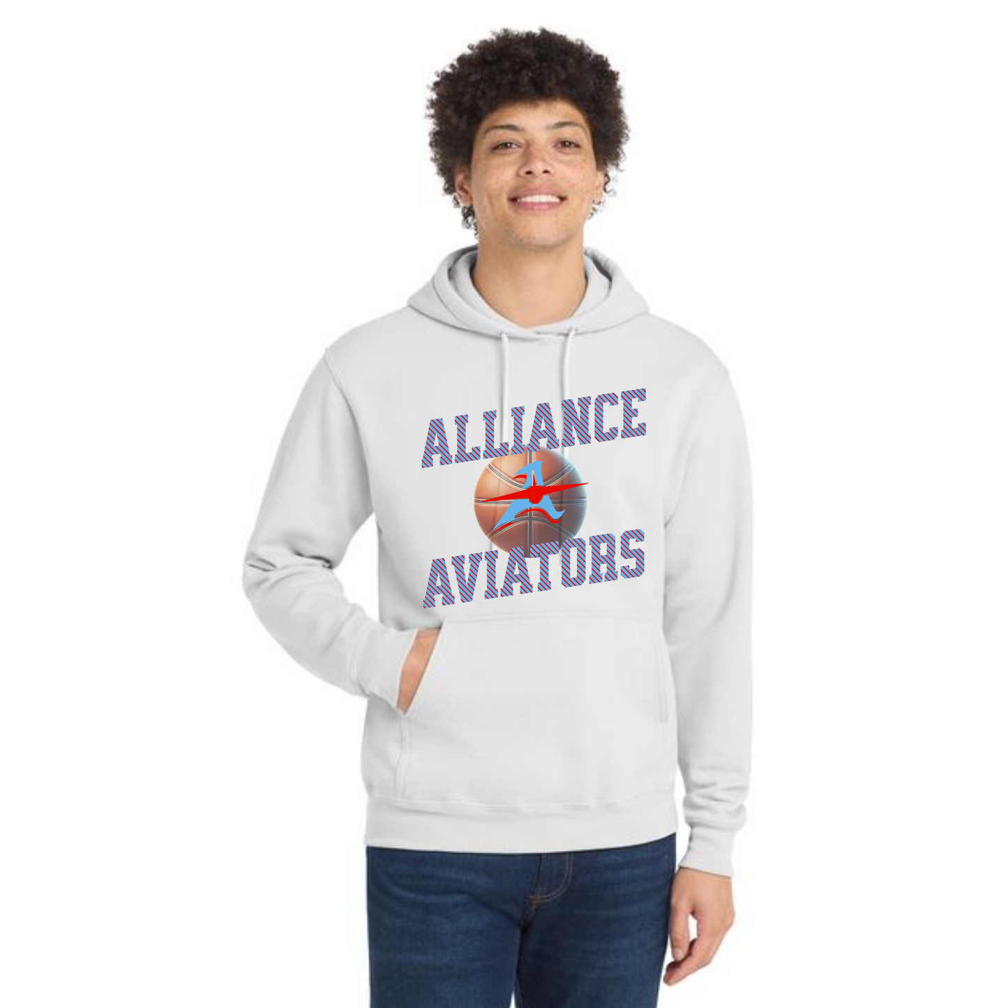 ALLIANCE AVIATORS Basketball PC78H Port & Company® Core Fleece Pullover Hooded Sweatshirt 4
