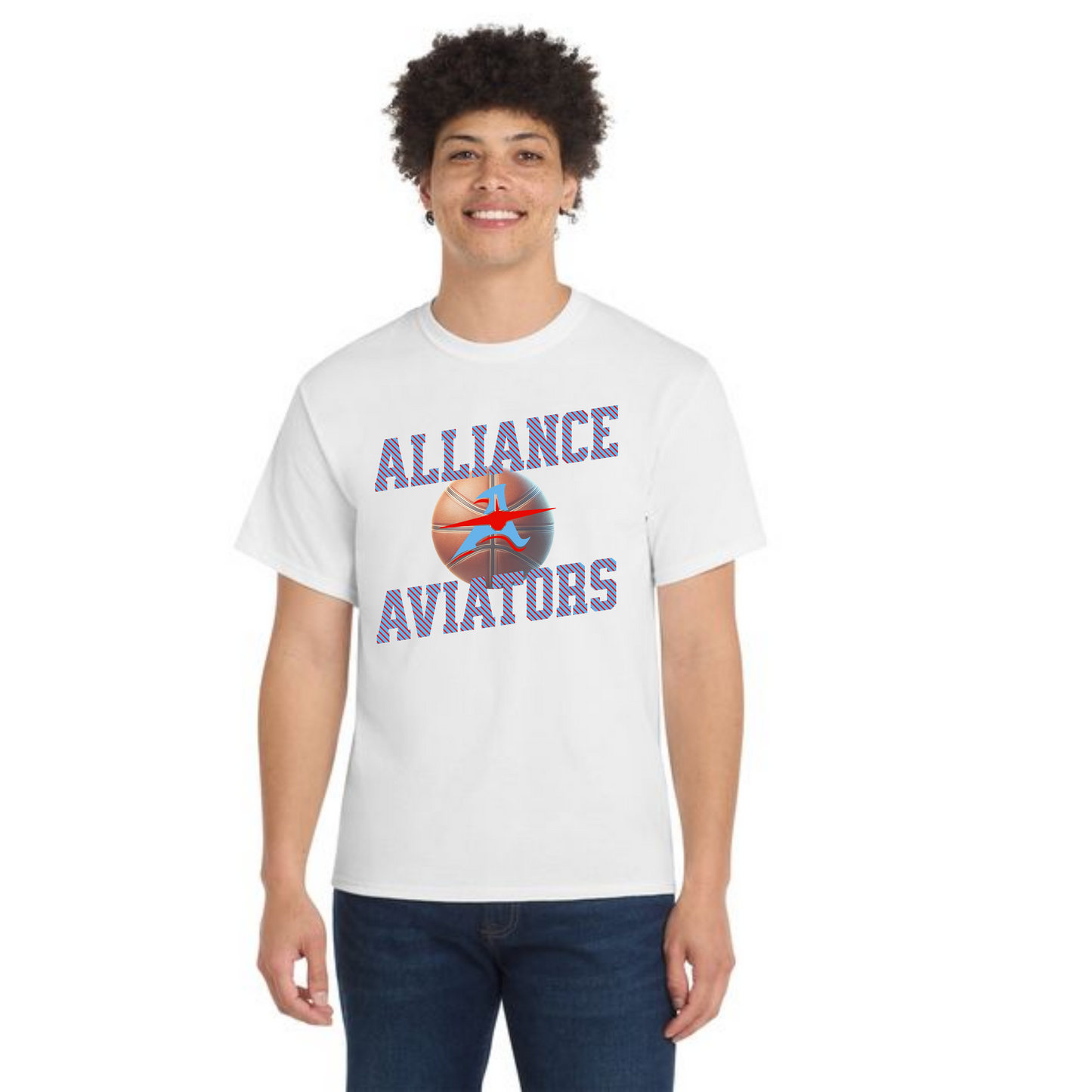 ALLIANCE AVIATORS Basketball PC55 Port & Company® Core Blend Tee 4