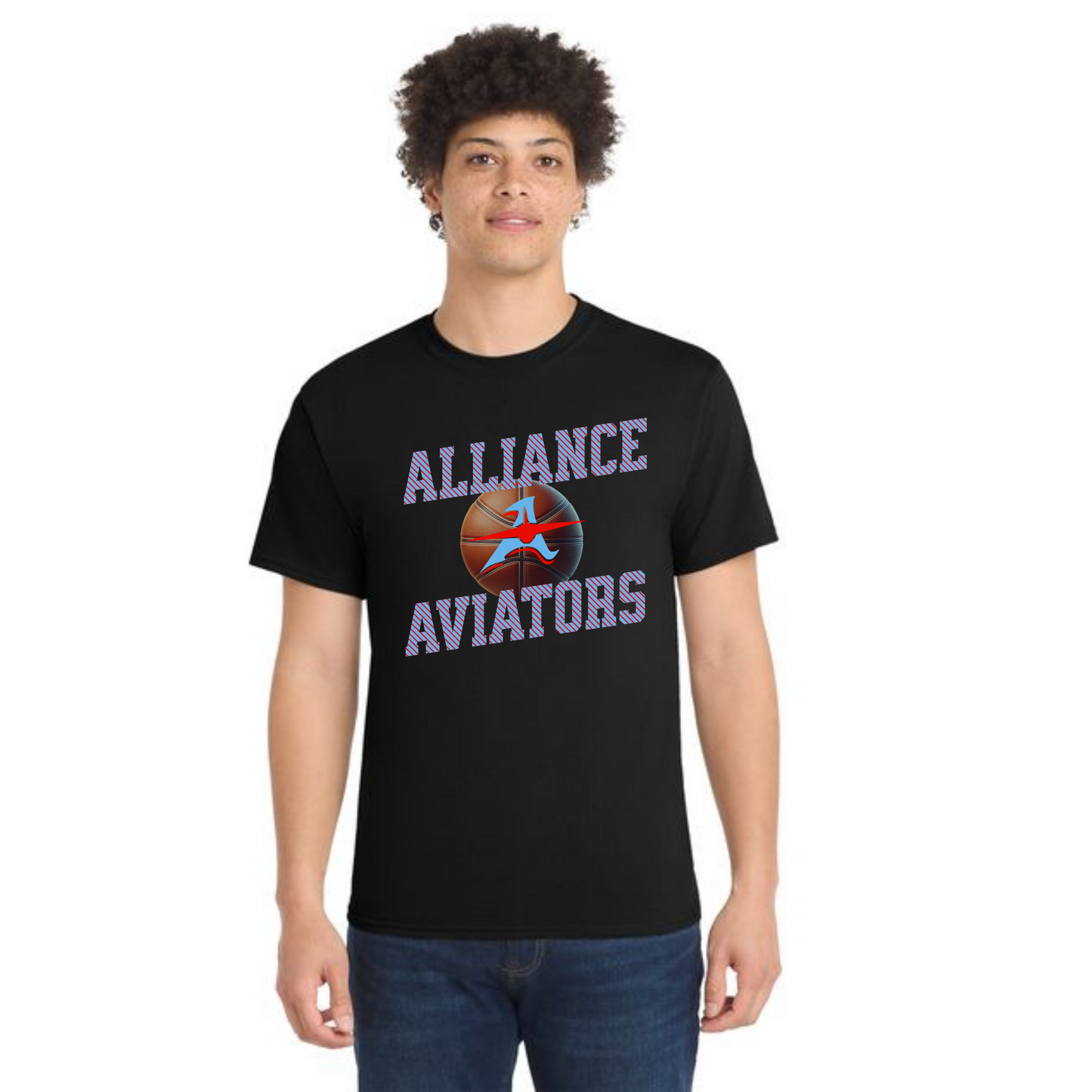 ALLIANCE AVIATORS Basketball PC55 Port & Company® Core Blend Tee 4